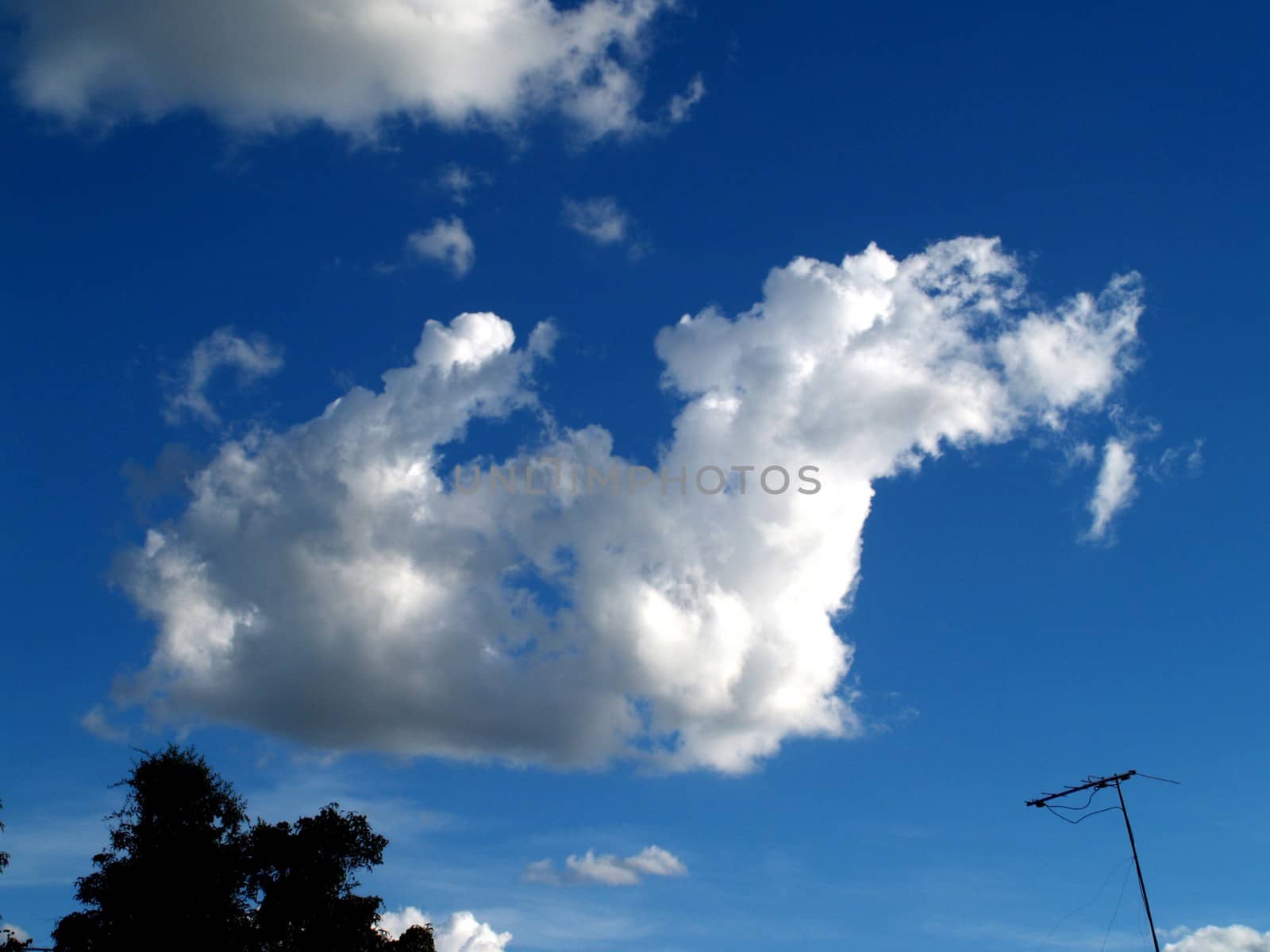 different colorful sky clouds set