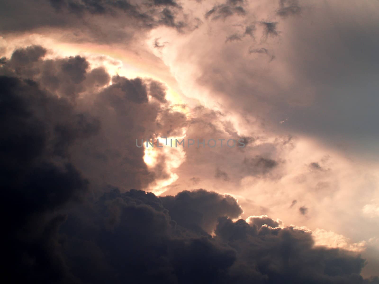 different colorful sky clouds set
