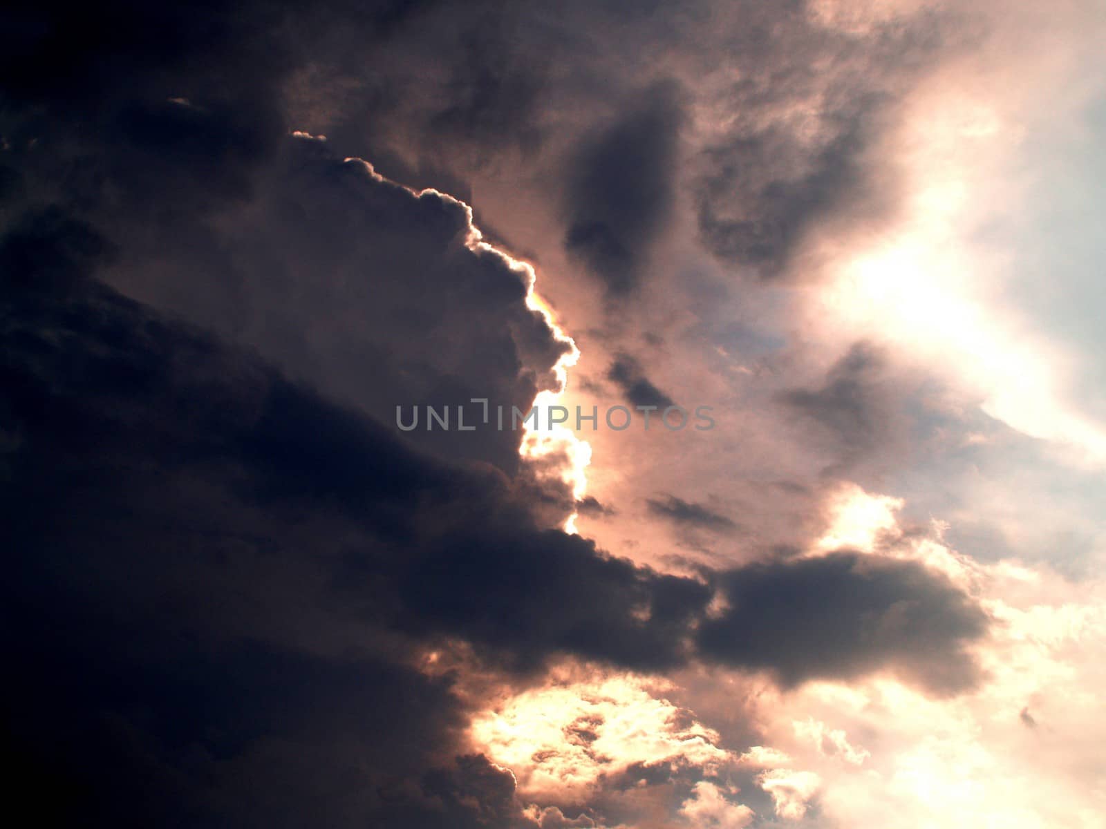 different colorful sky clouds set