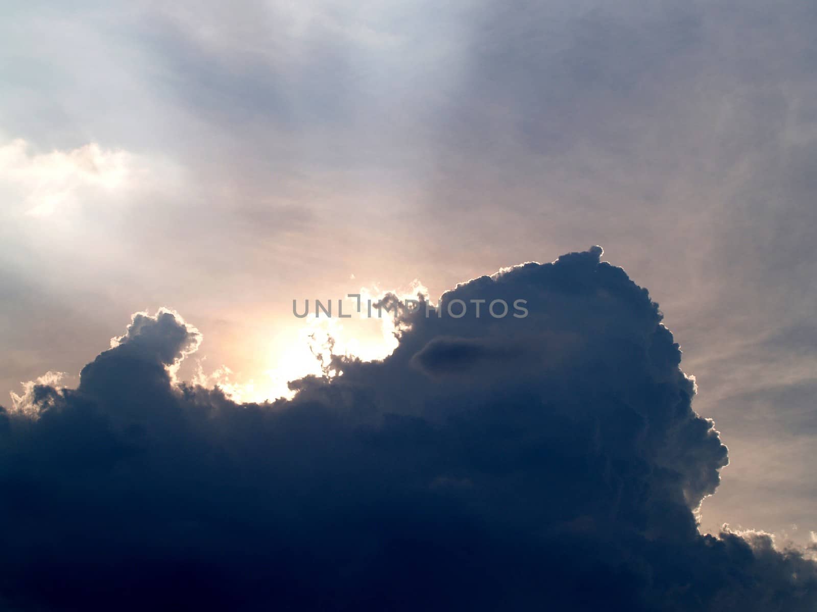 different colorful sky clouds set