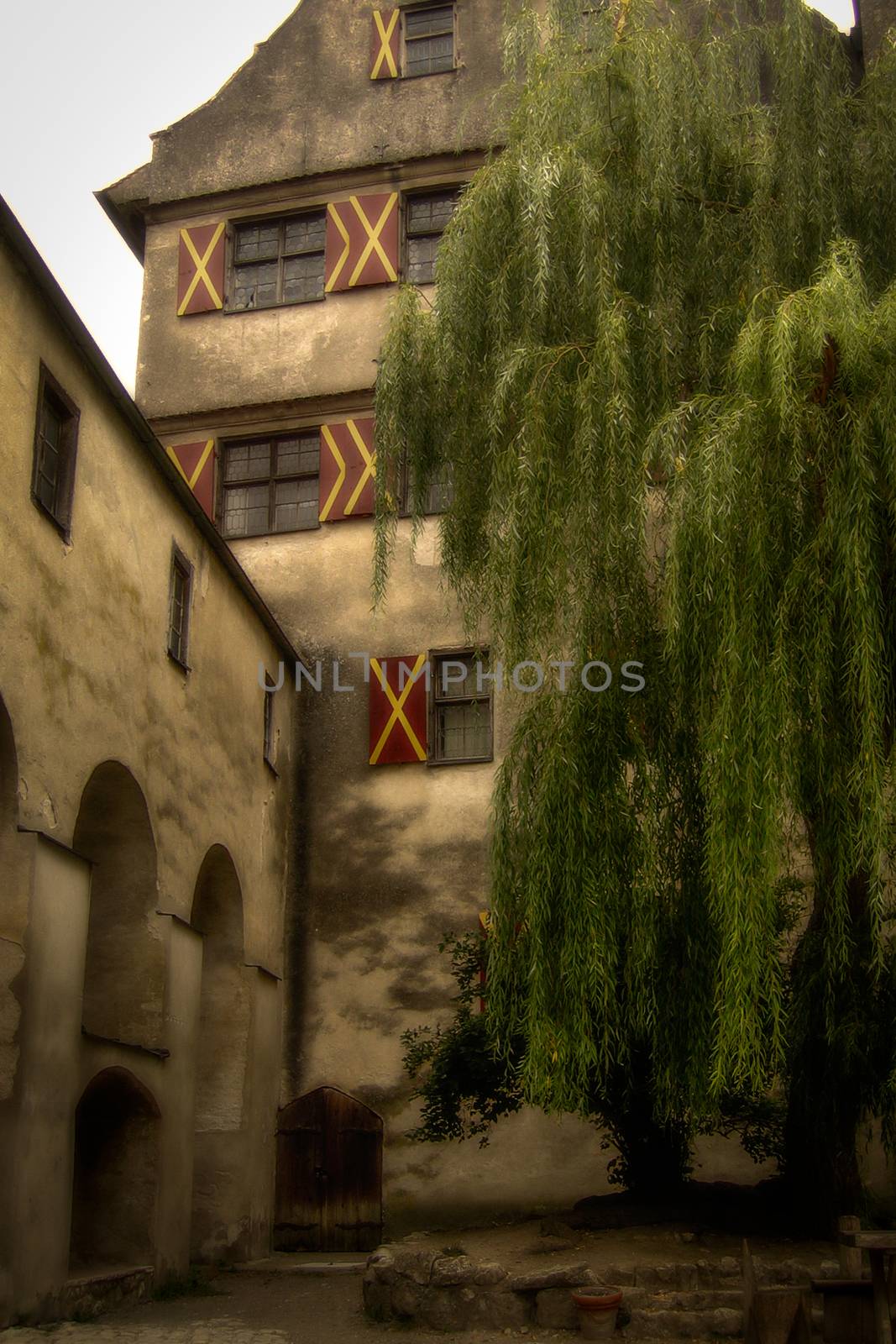 Low angle view of a castle, Altstadt-Lehel, Munich, Bavaria, Germany