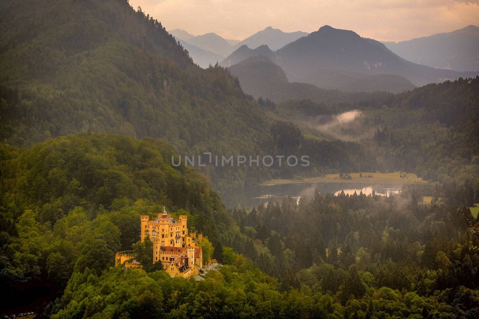 Castle on a hill, Altstadt-Lehel, Munich, Bavaria, Germany