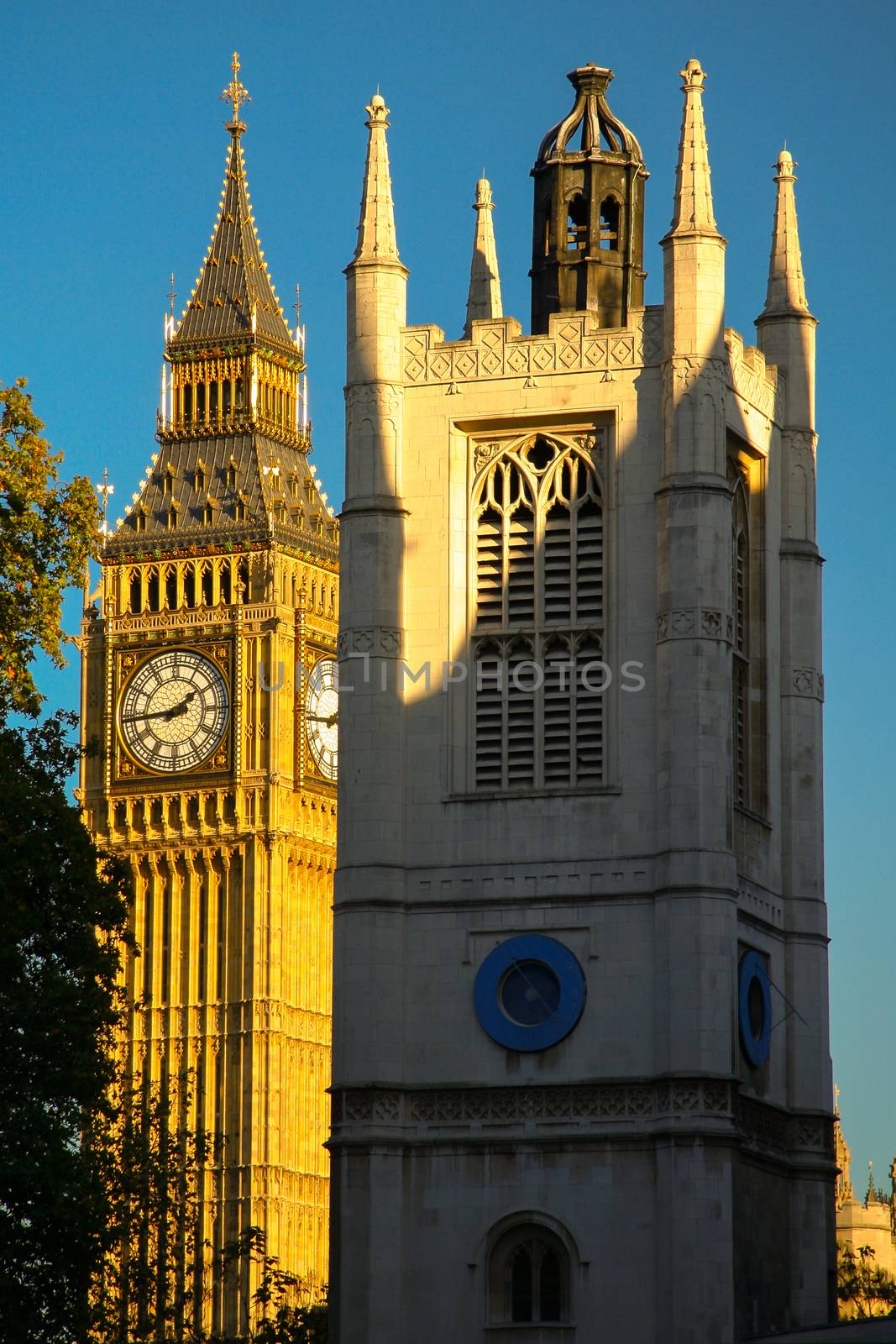 Low angle view of a clock tower, Big Ben, Houses Of Parliament, City Of Westminster, London, England