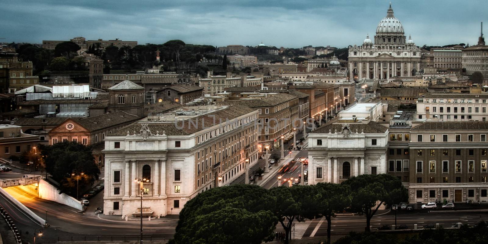 Aerial view of a cityscape, Rome, Lazio, Italy