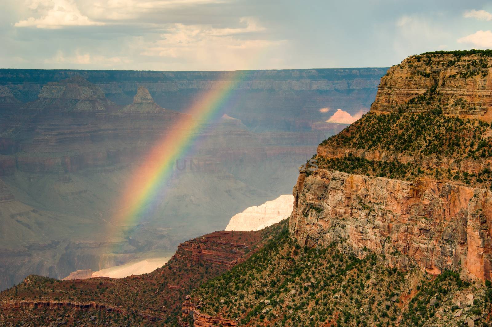 Rainbow over a canyon, Grand Canyon, Grand Canyon National Park, Arizona, USA