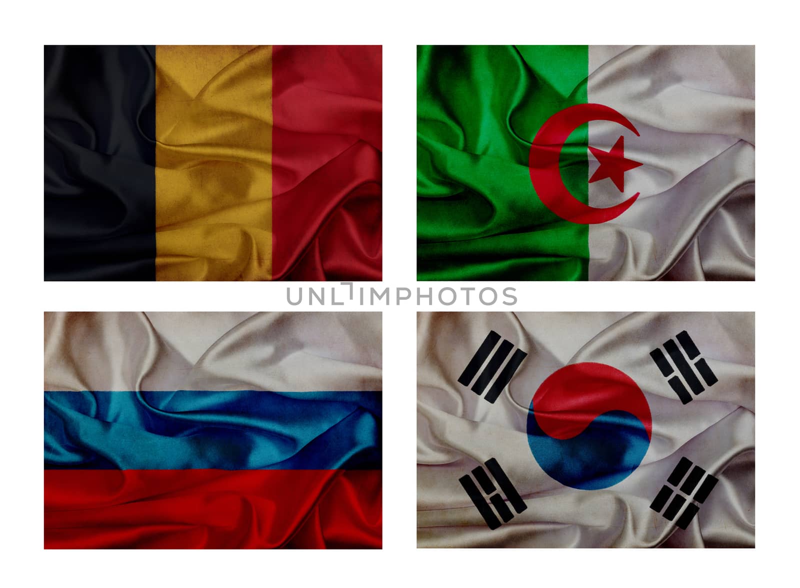wave flags for soccer championship 2014. Groups H