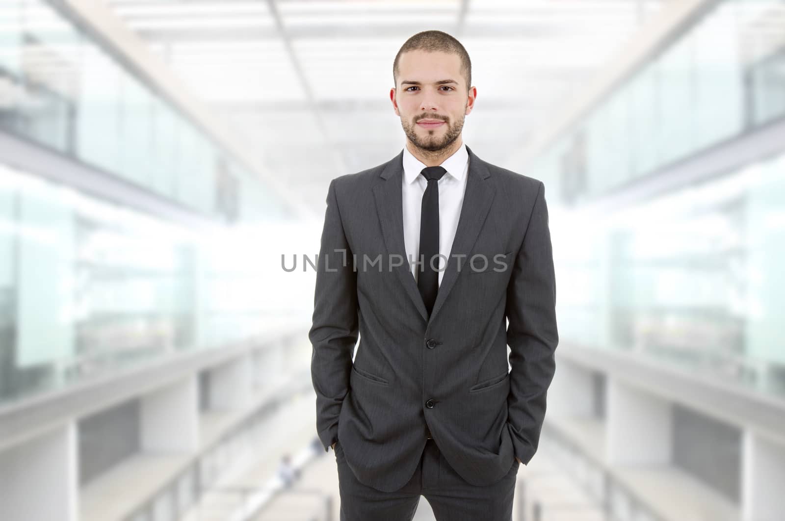 young business happy man at the office