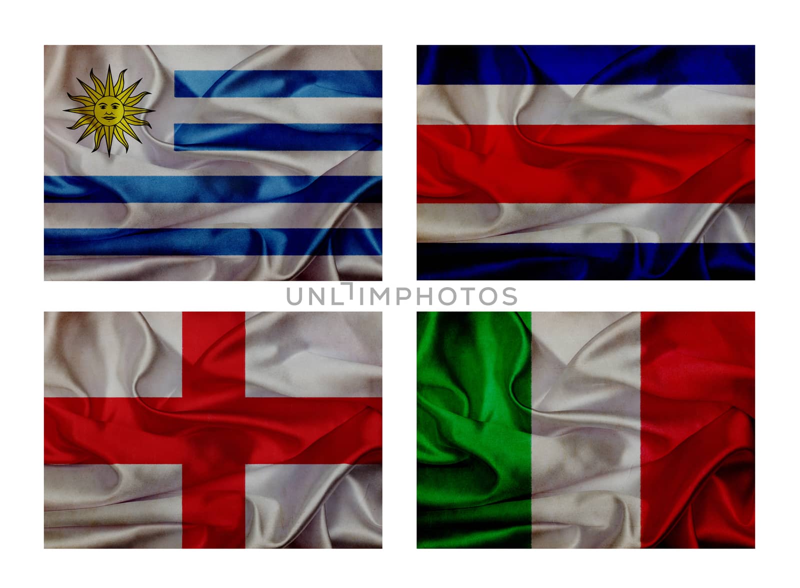 wave flags for soccer championship 2014. Groups D