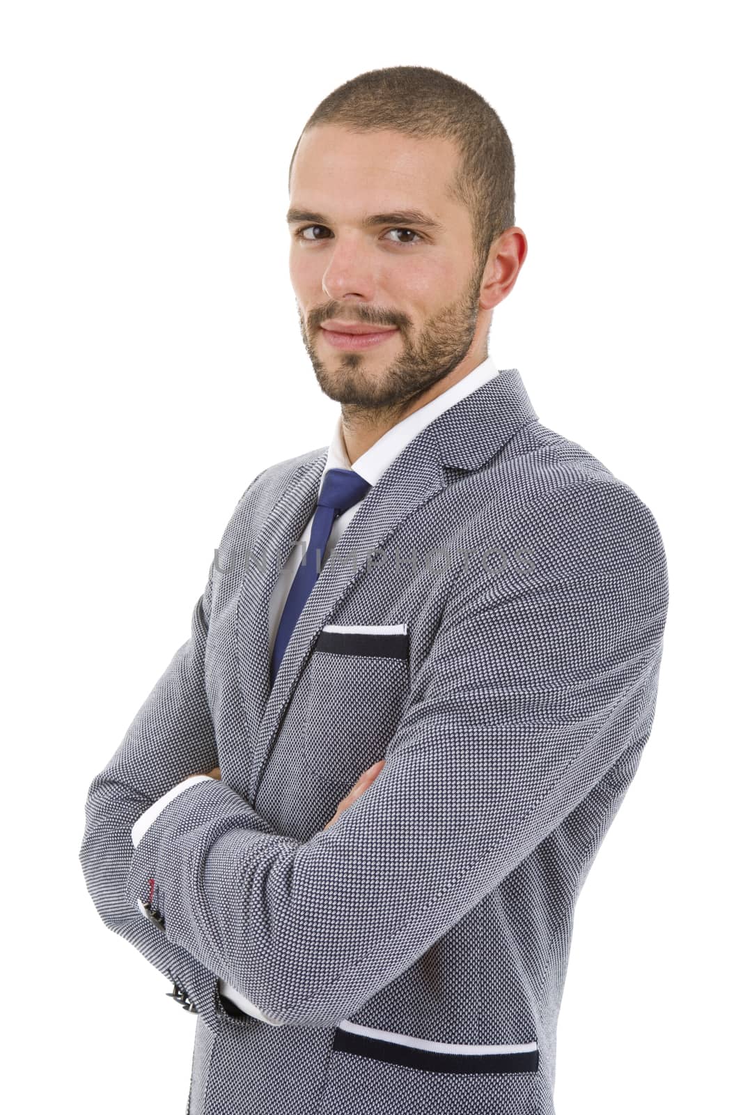 young business man portrait isolated on white