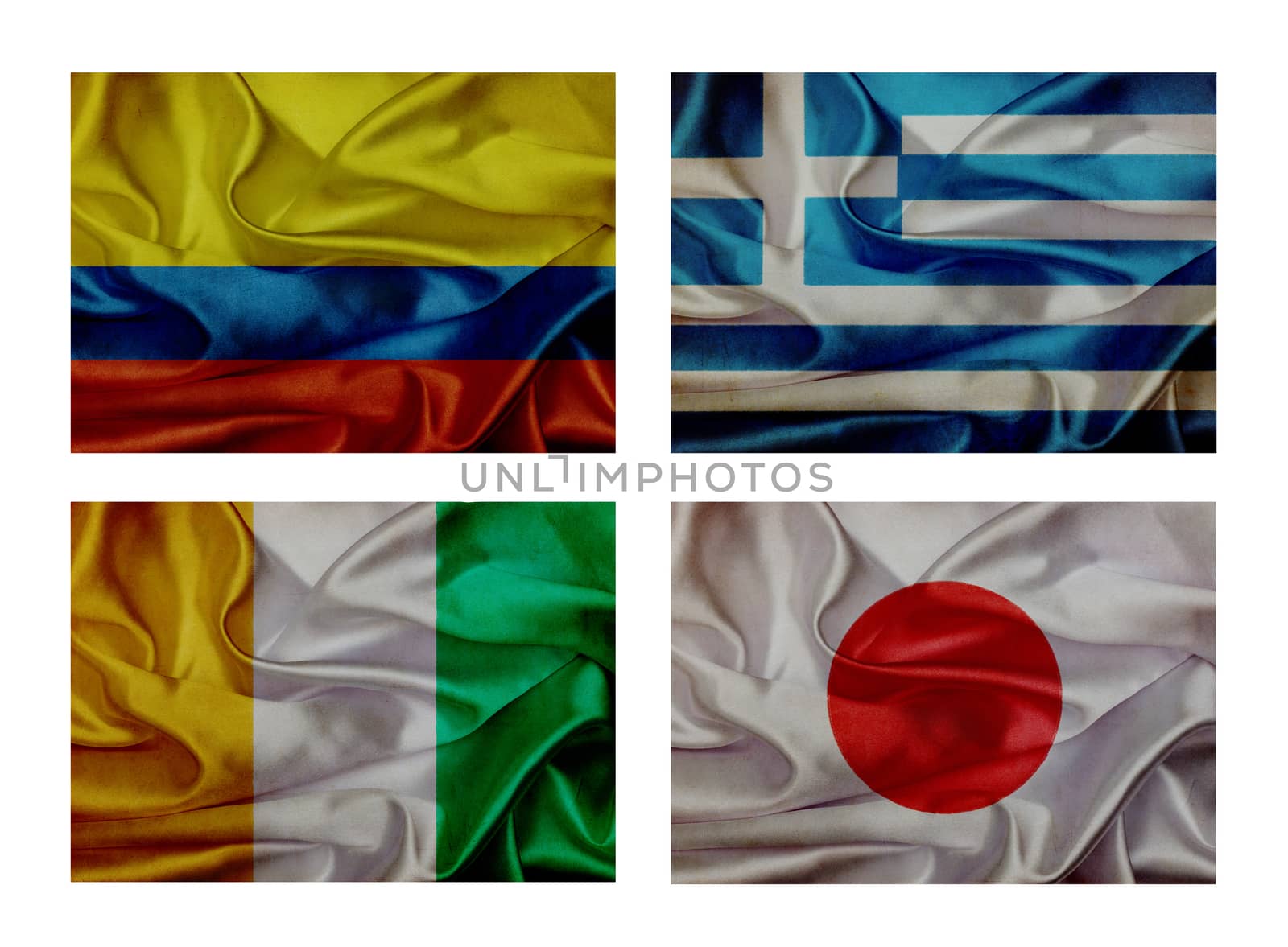wave flags for soccer championship 2014. Groups C