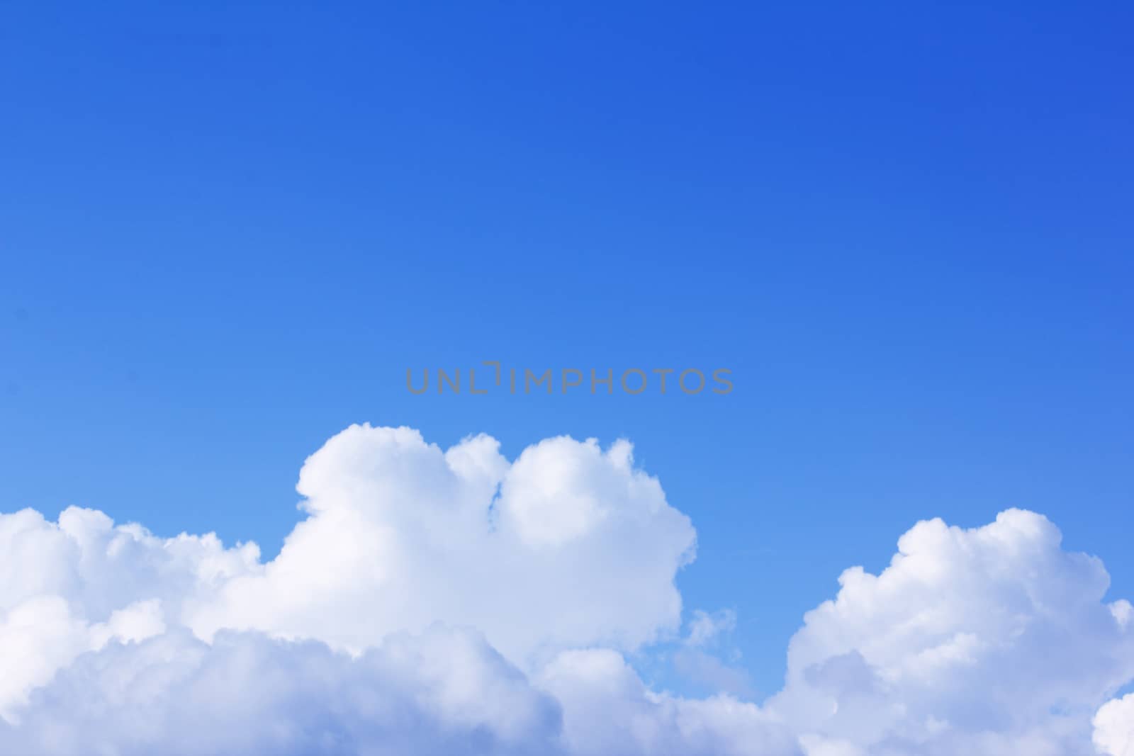 White clouds with blue sky