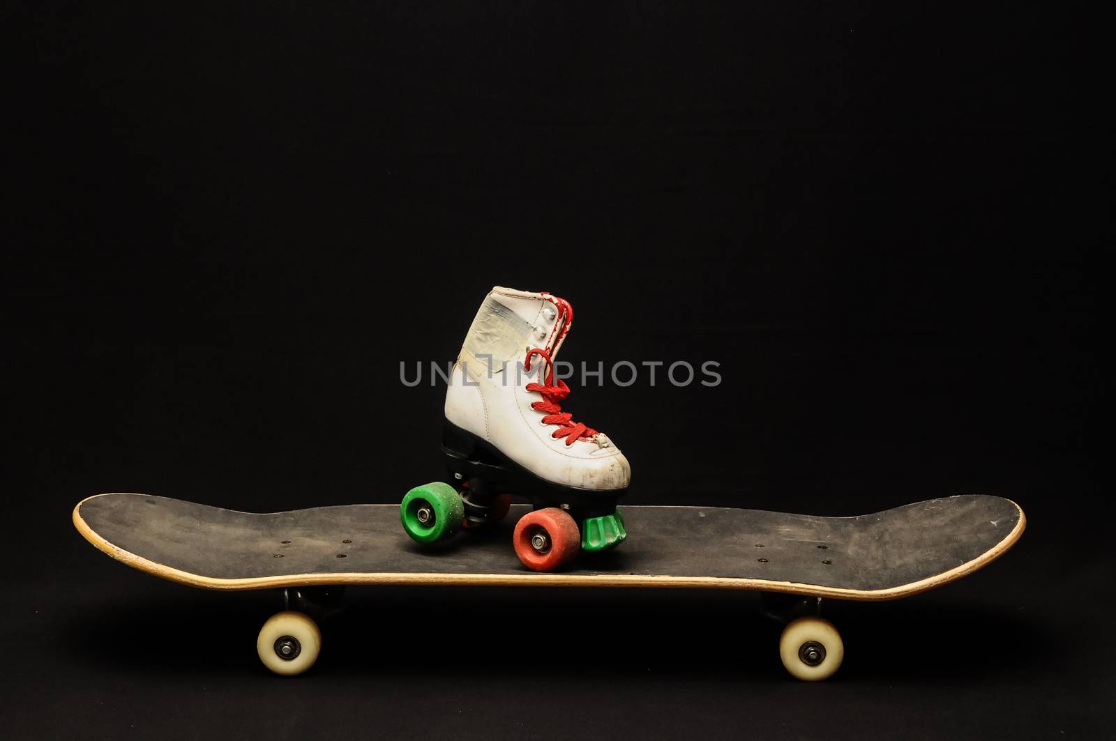 Old Used Wooden Skateboard by underworld