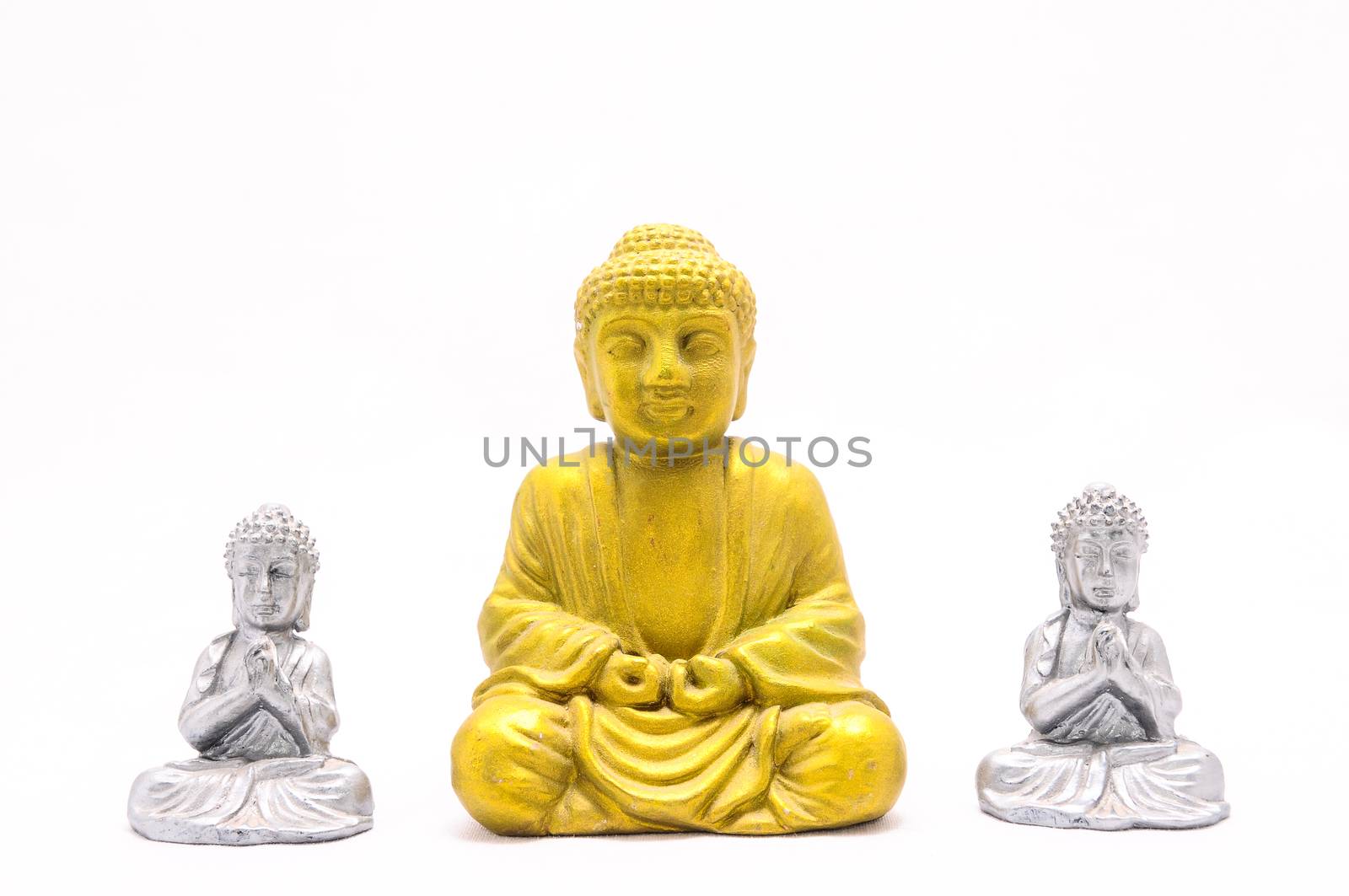 Oriental Asian Statue on a White Background