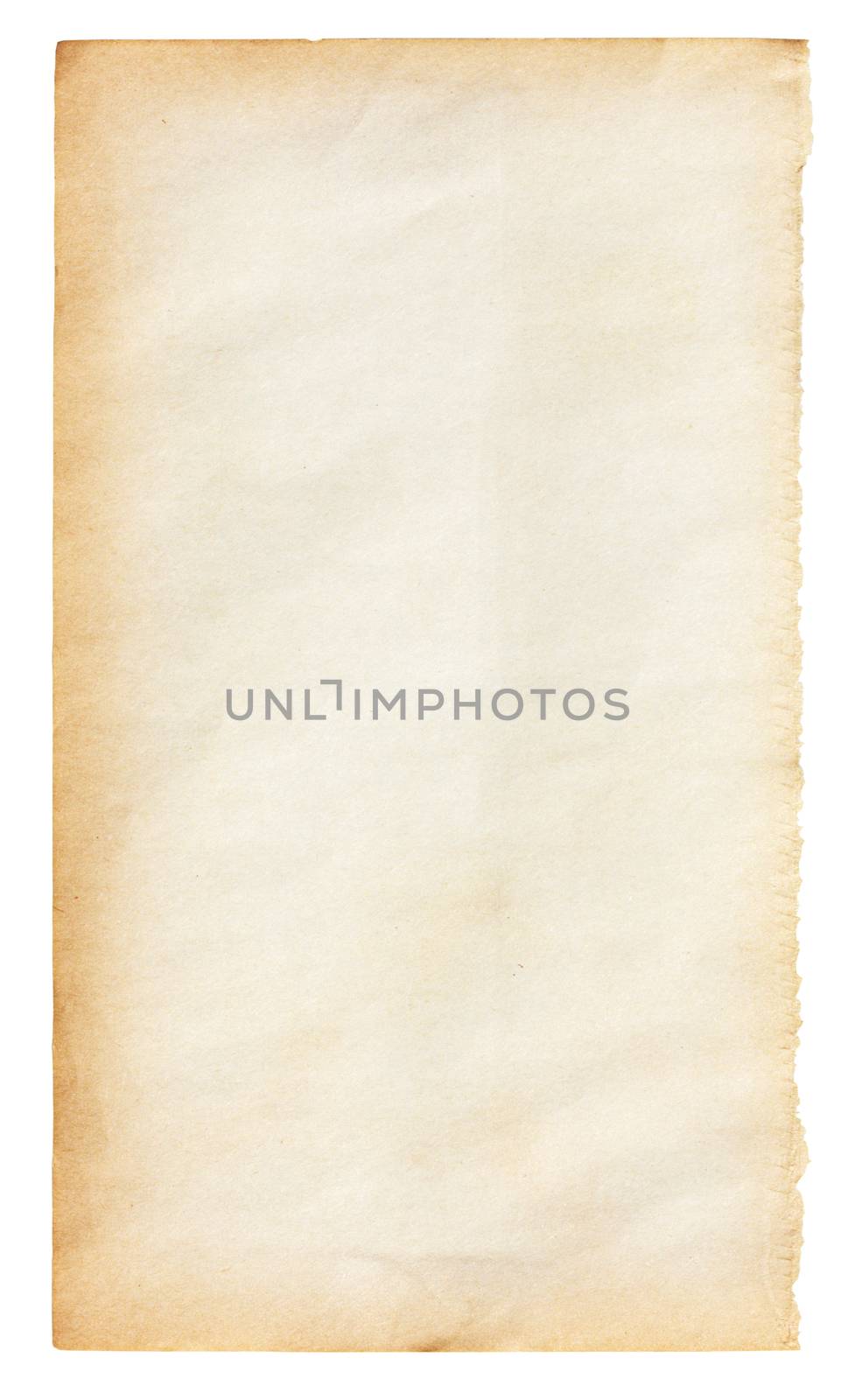 Vintage old paper, Blank page with clipping path