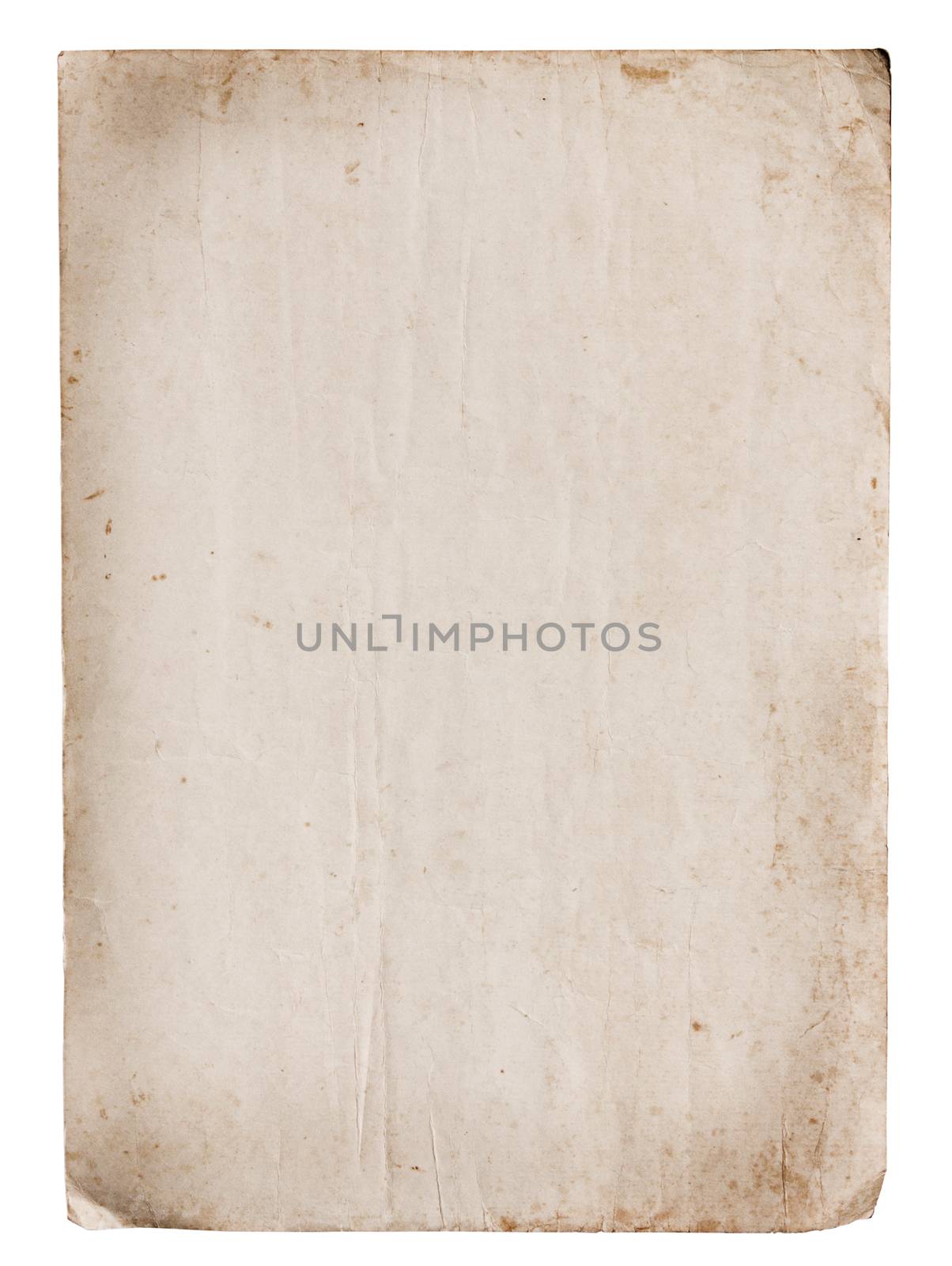 Vintage old paper with clipping path