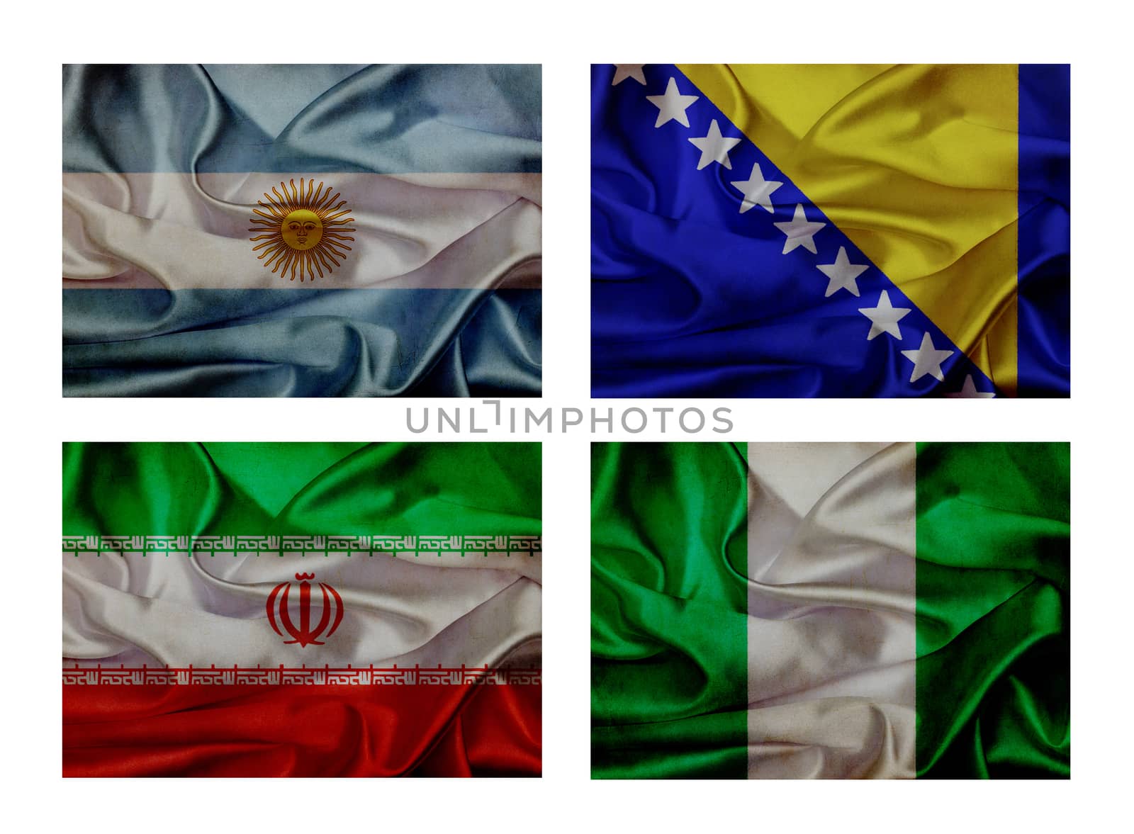 wave flags for soccer championship 2014. Groups F