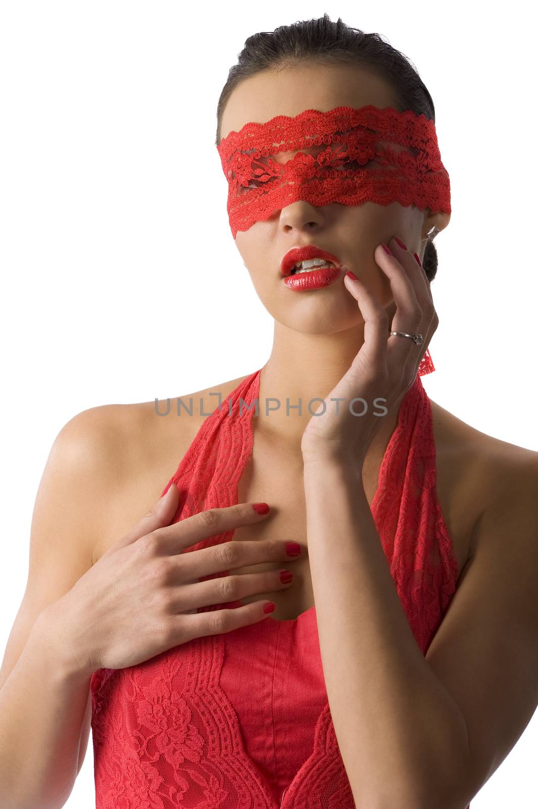 red woman with mask by fotoCD