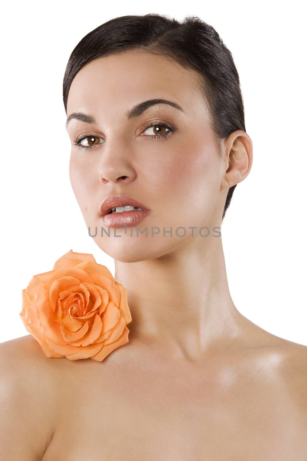 beauty girl with flower by fotoCD