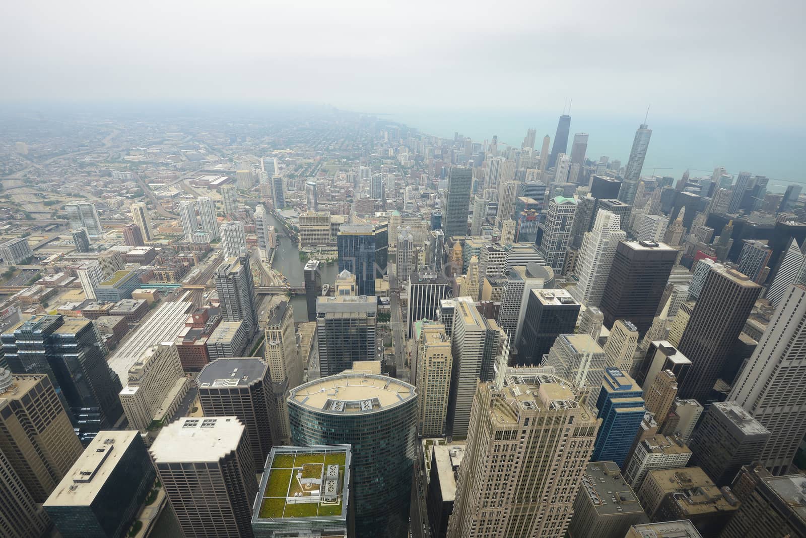 top view of building in chicago