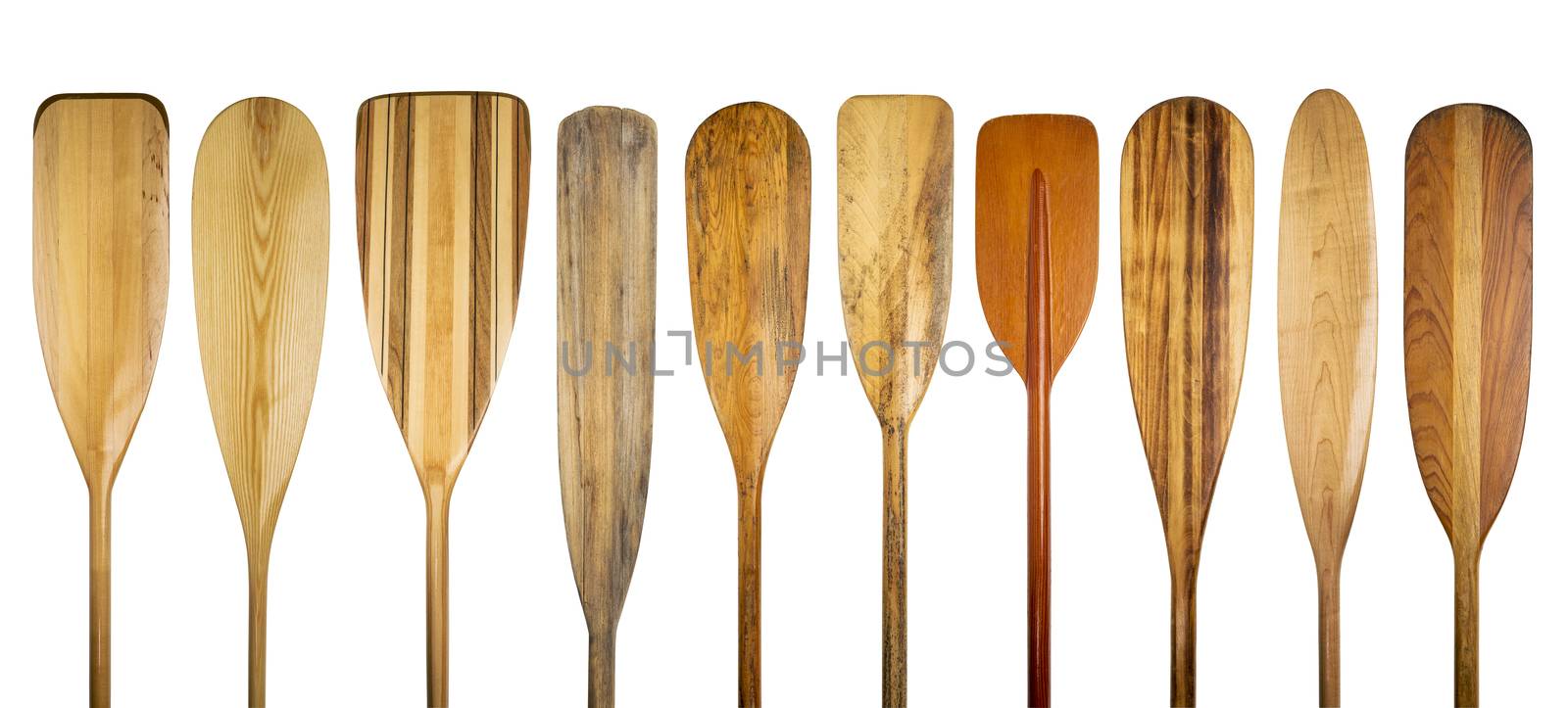 wooden canoe paddles by PixelsAway