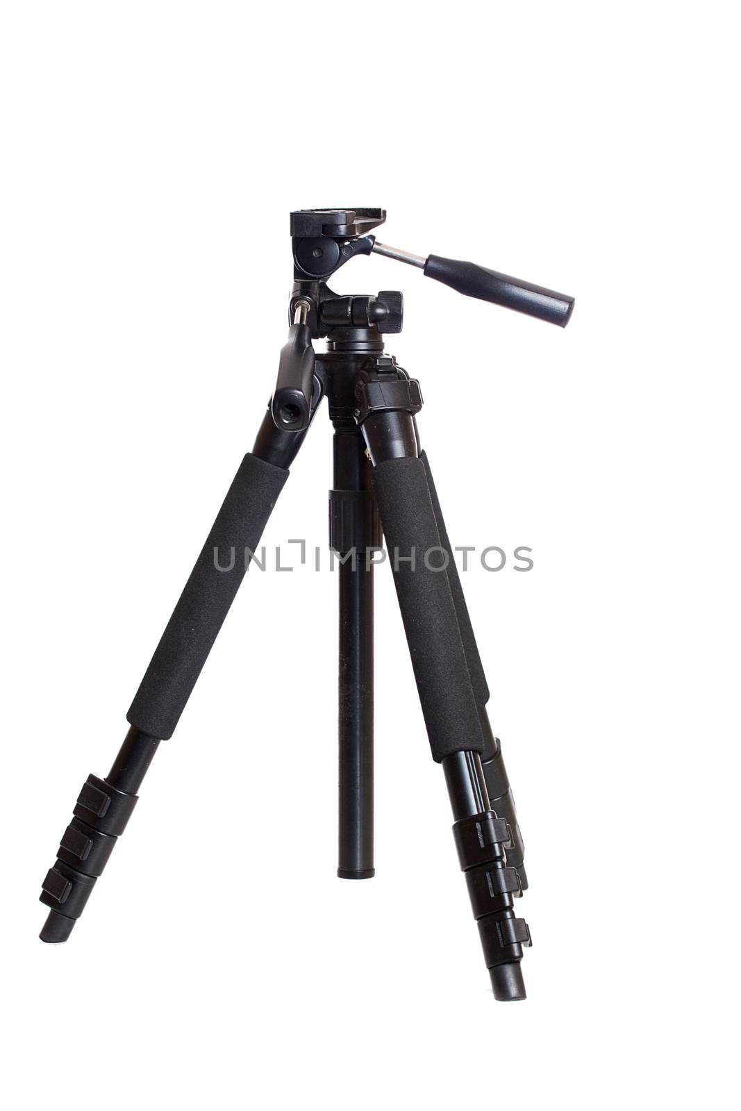 Camera Tripod with white background -isolated.