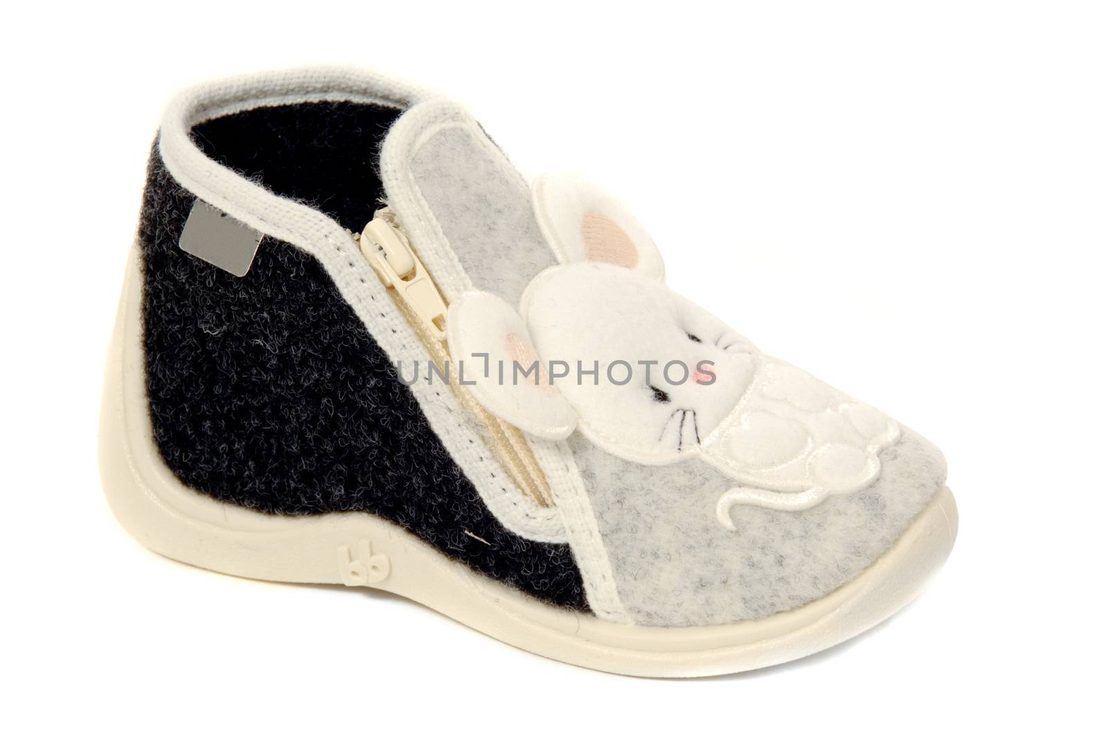 A sweet baby shoe taken on a clean white background.