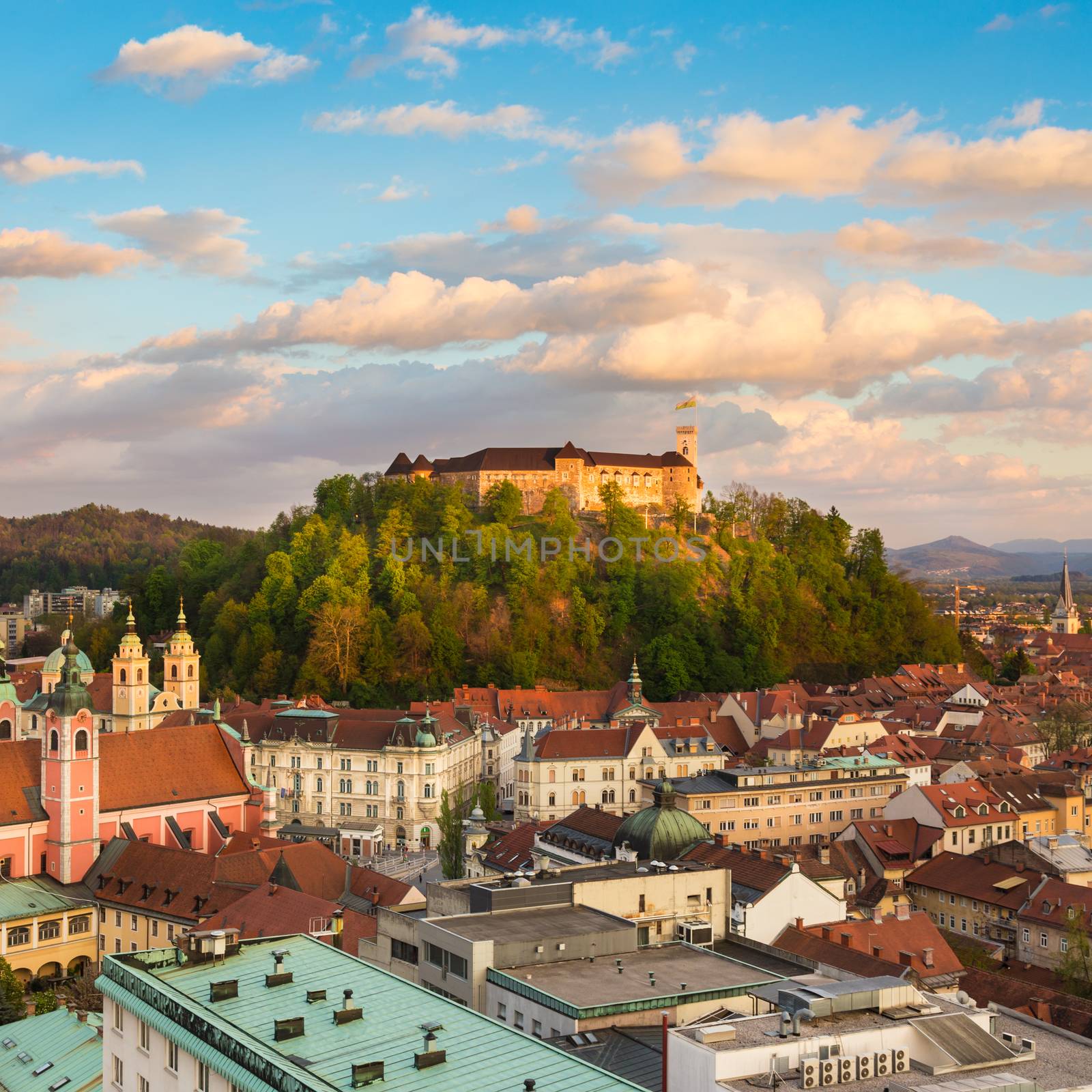 Panorama of Ljubljana, Slovenia, Europe. by kasto