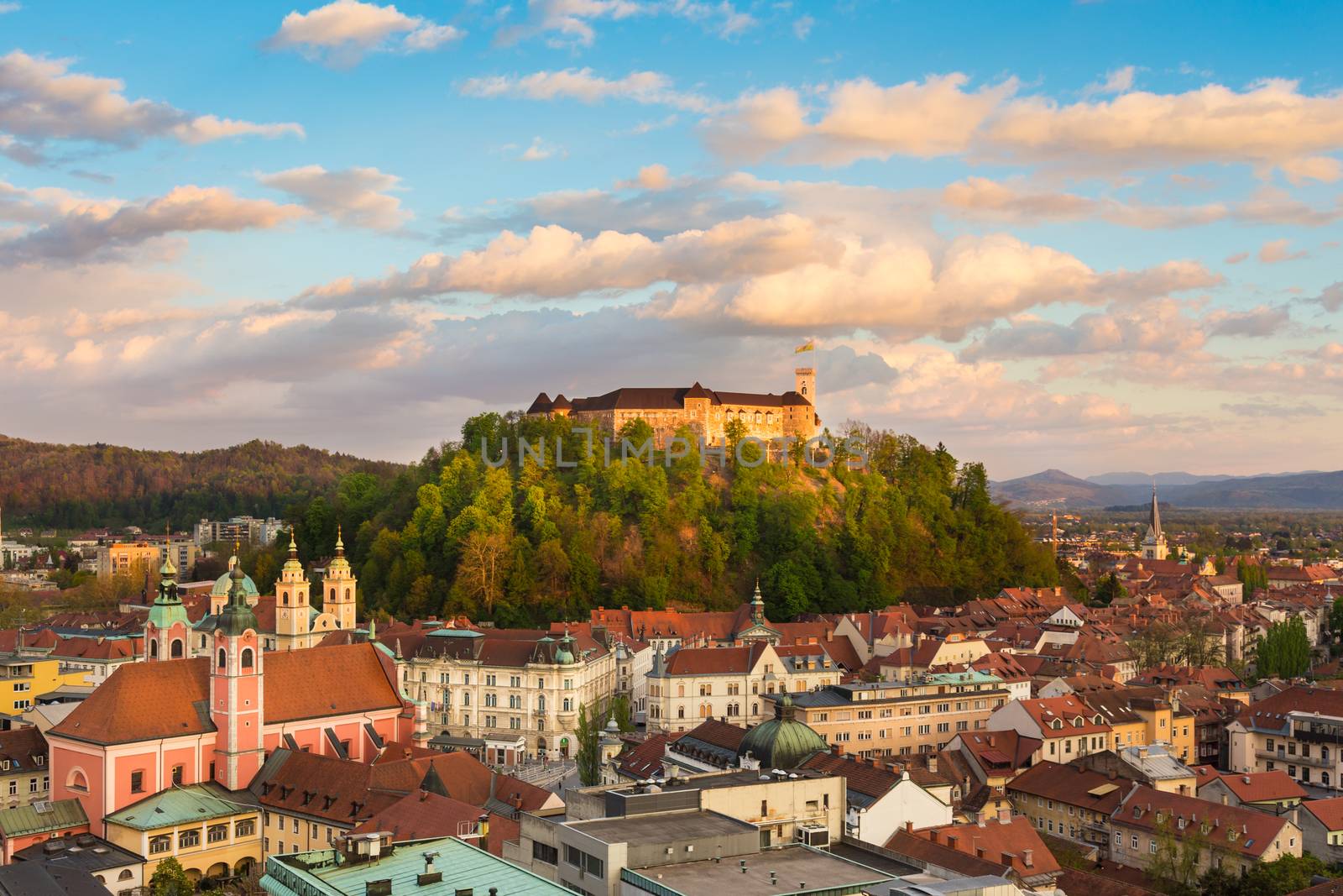 Panorama of Ljubljana, Slovenia, Europe. by kasto