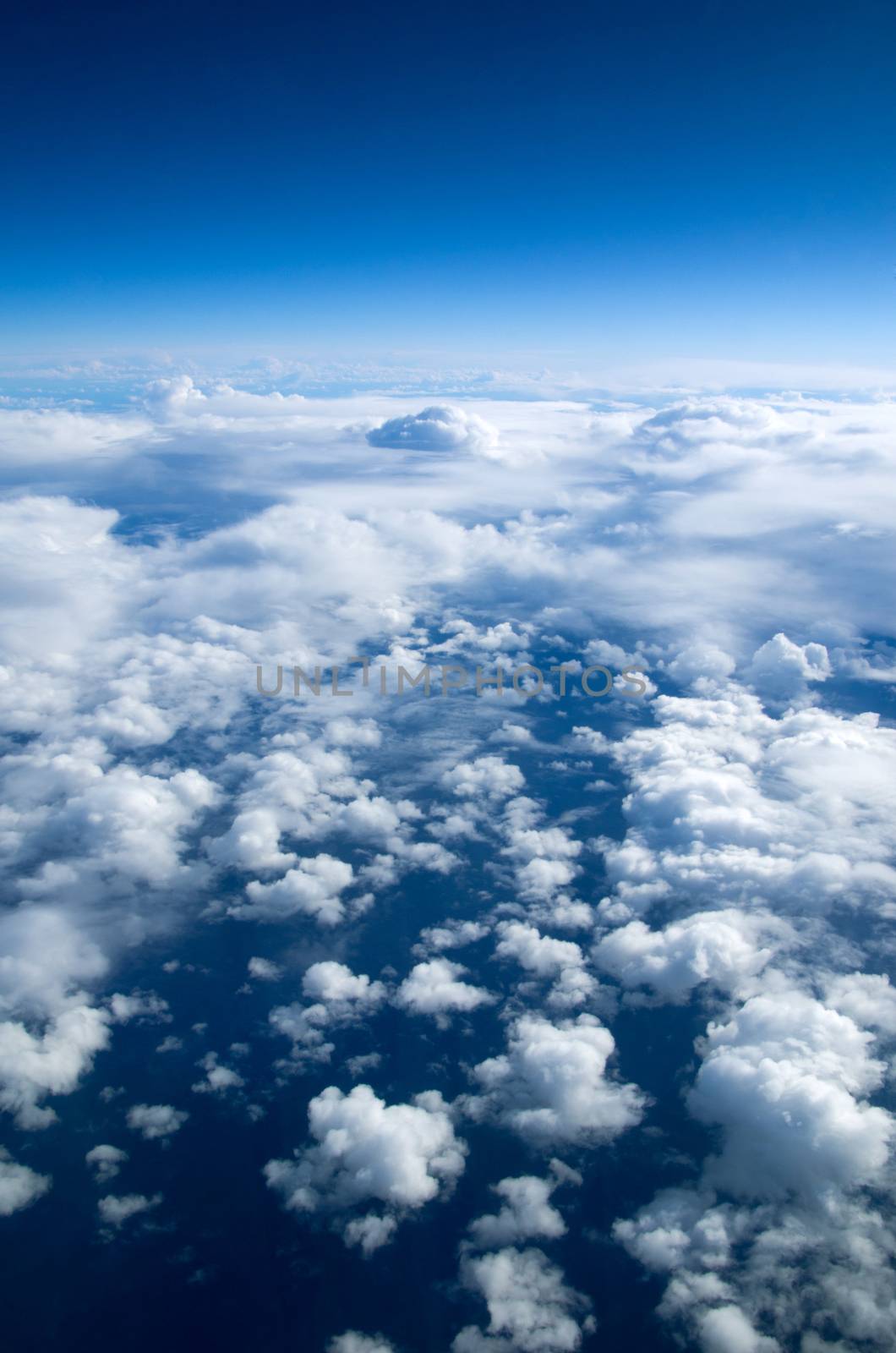 Aerial sky and clouds background