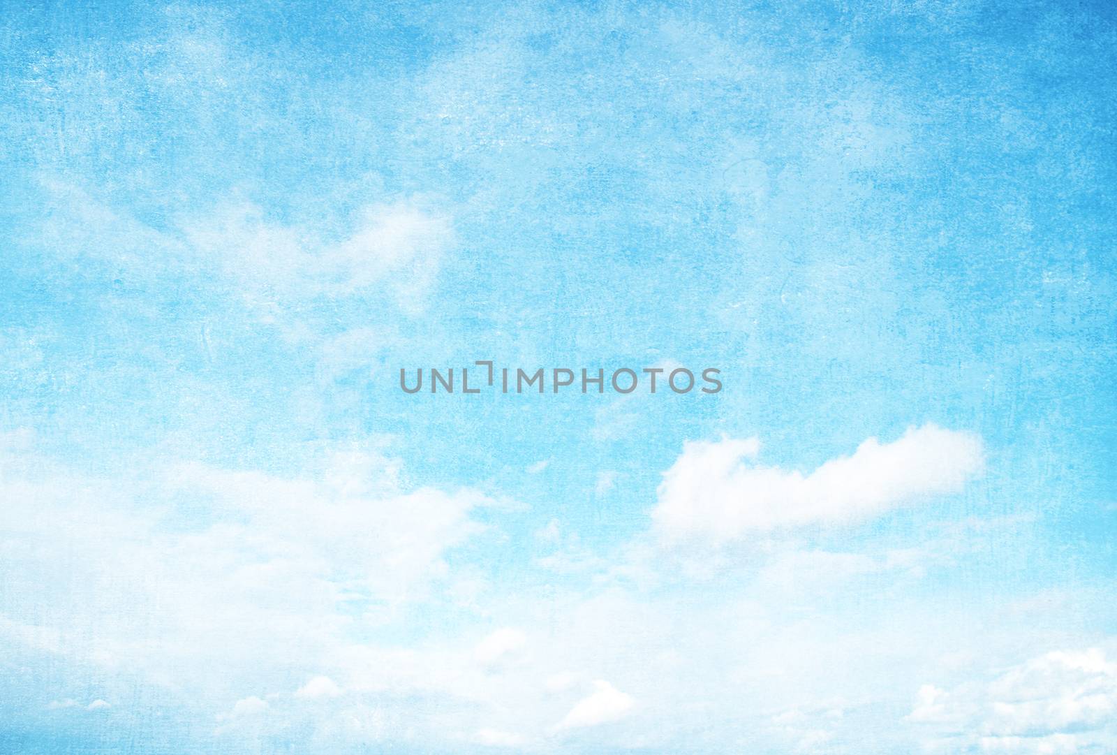 Grunge blue sky background with space for text