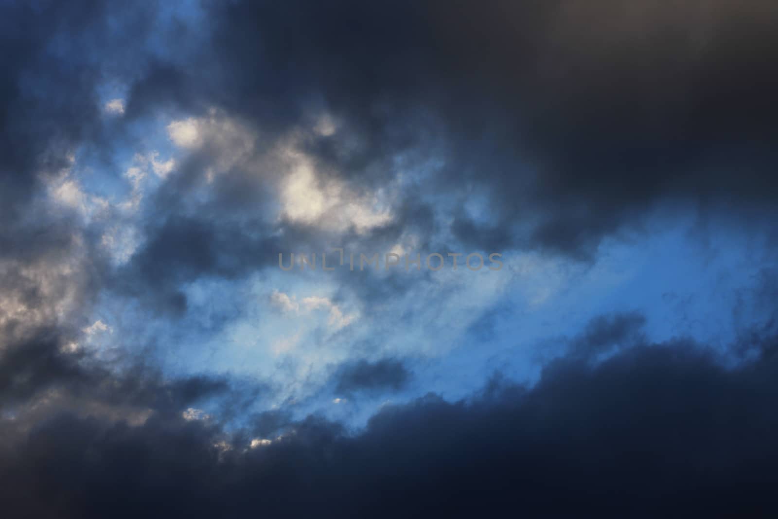 Blue sky and white clouds and the sun