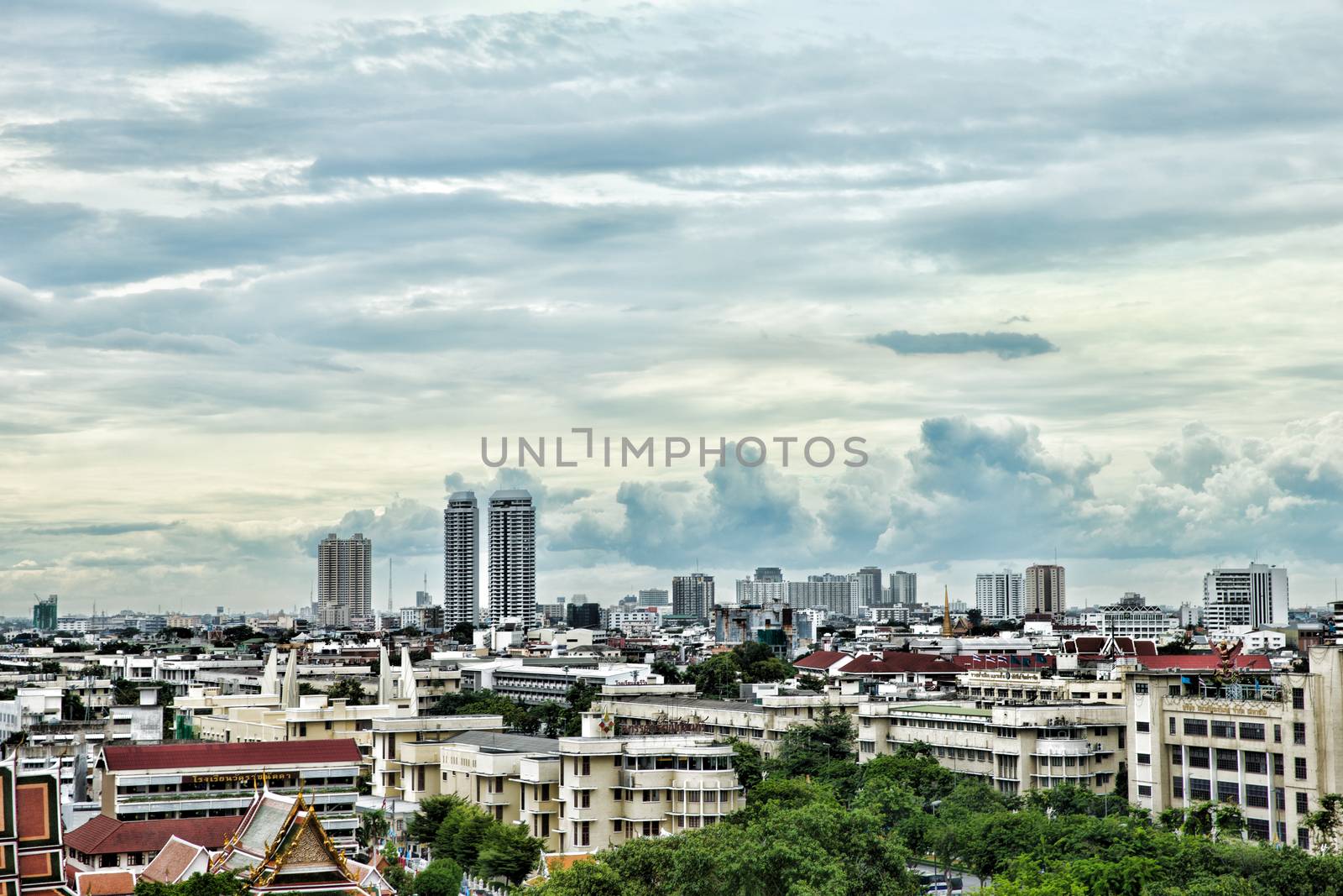 Bangkok city view from above