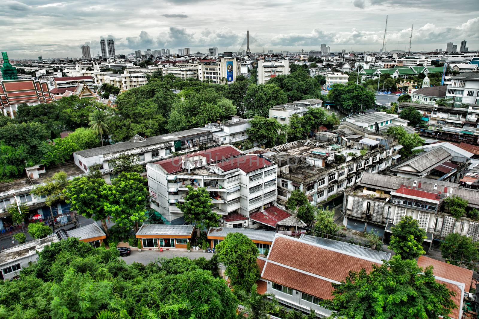 Bangkok city view from above