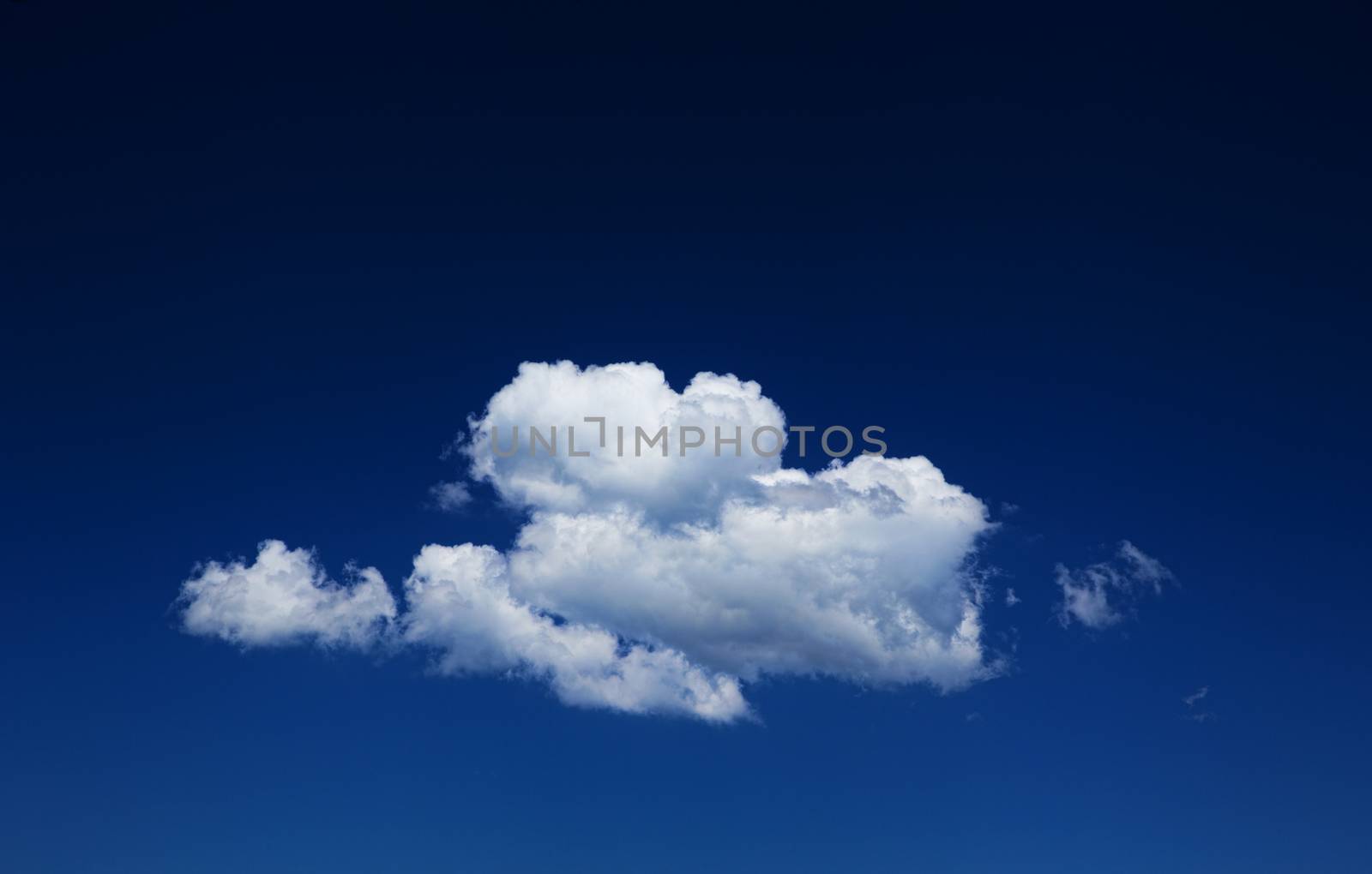 blue sky with clouds closeup