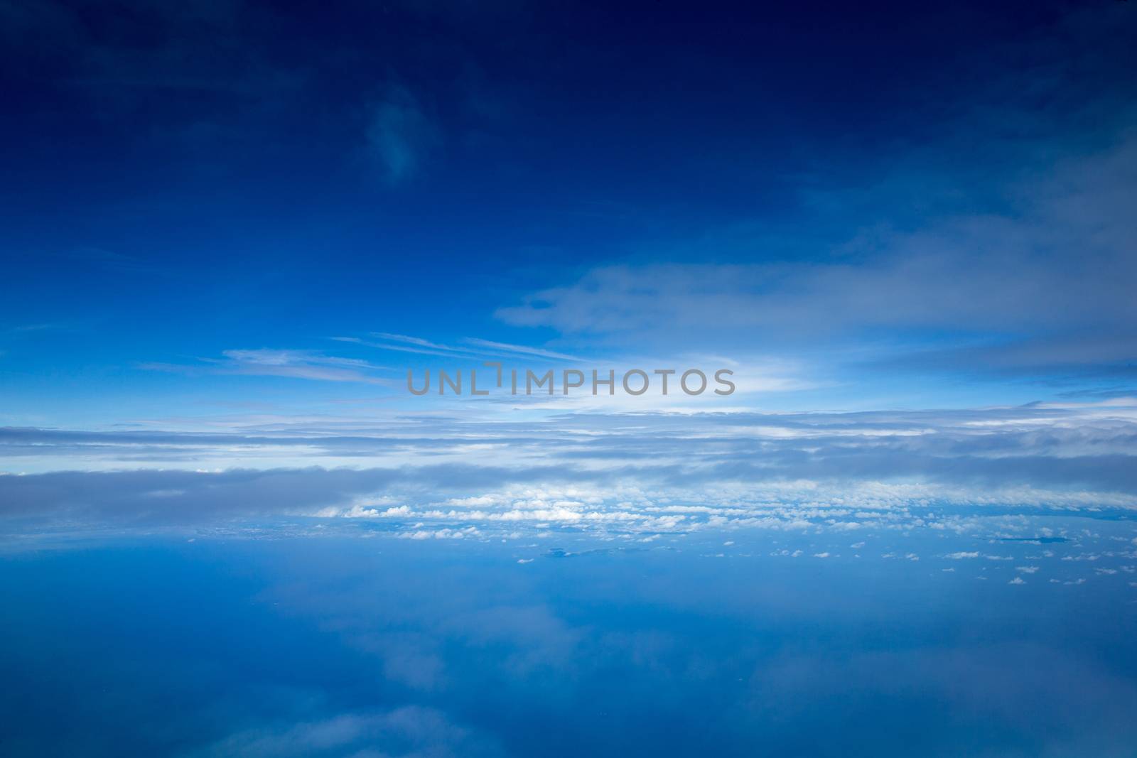 Aerial sky and clouds background