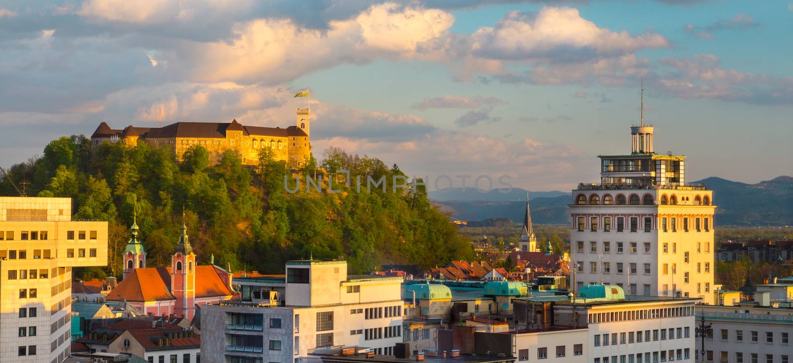 Panorama of Ljubljana, Slovenia, Europe. by kasto