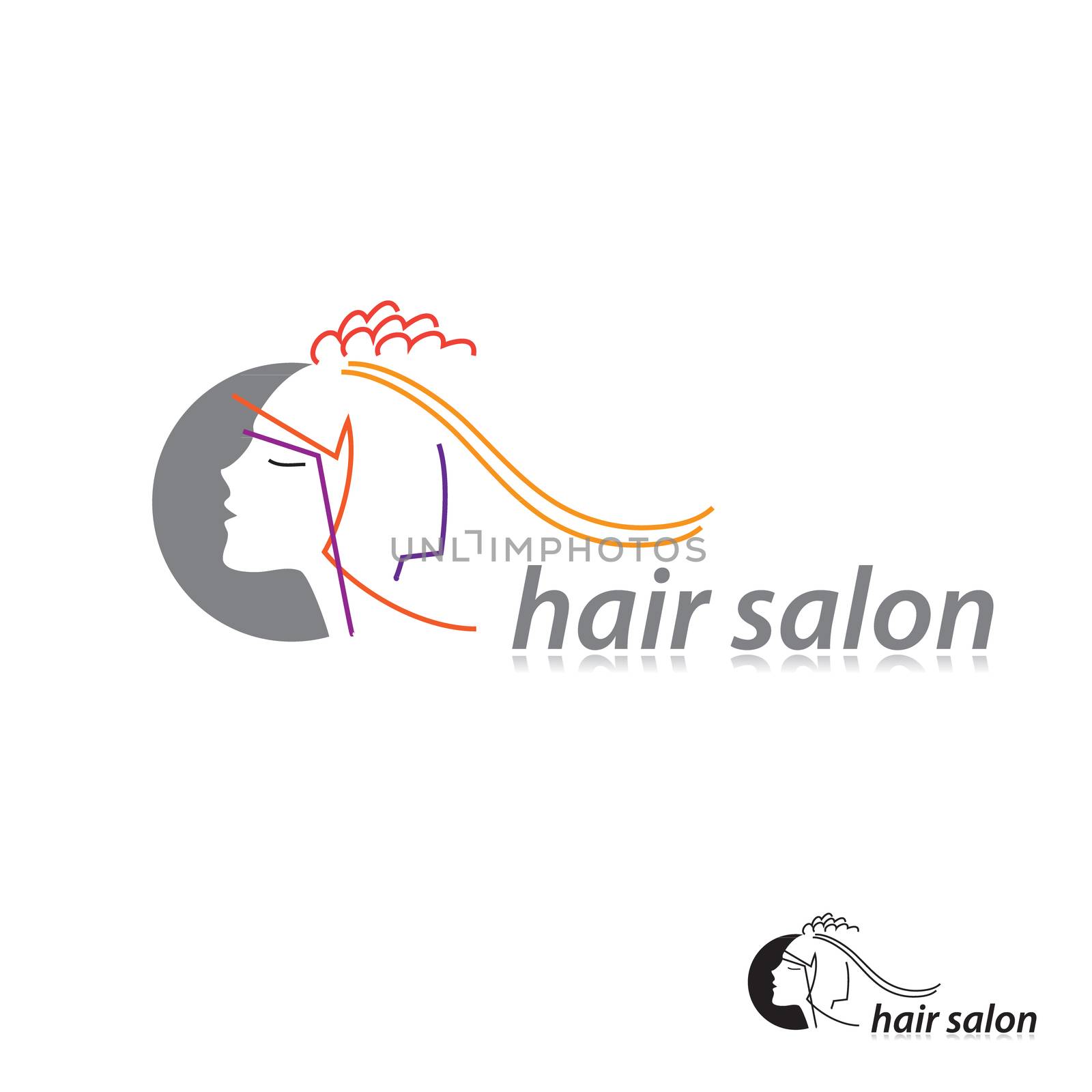 Sign template for a hairdresser's salon.