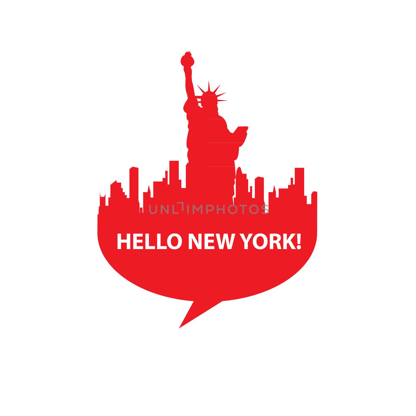 Speech-bubble - Hello New York!