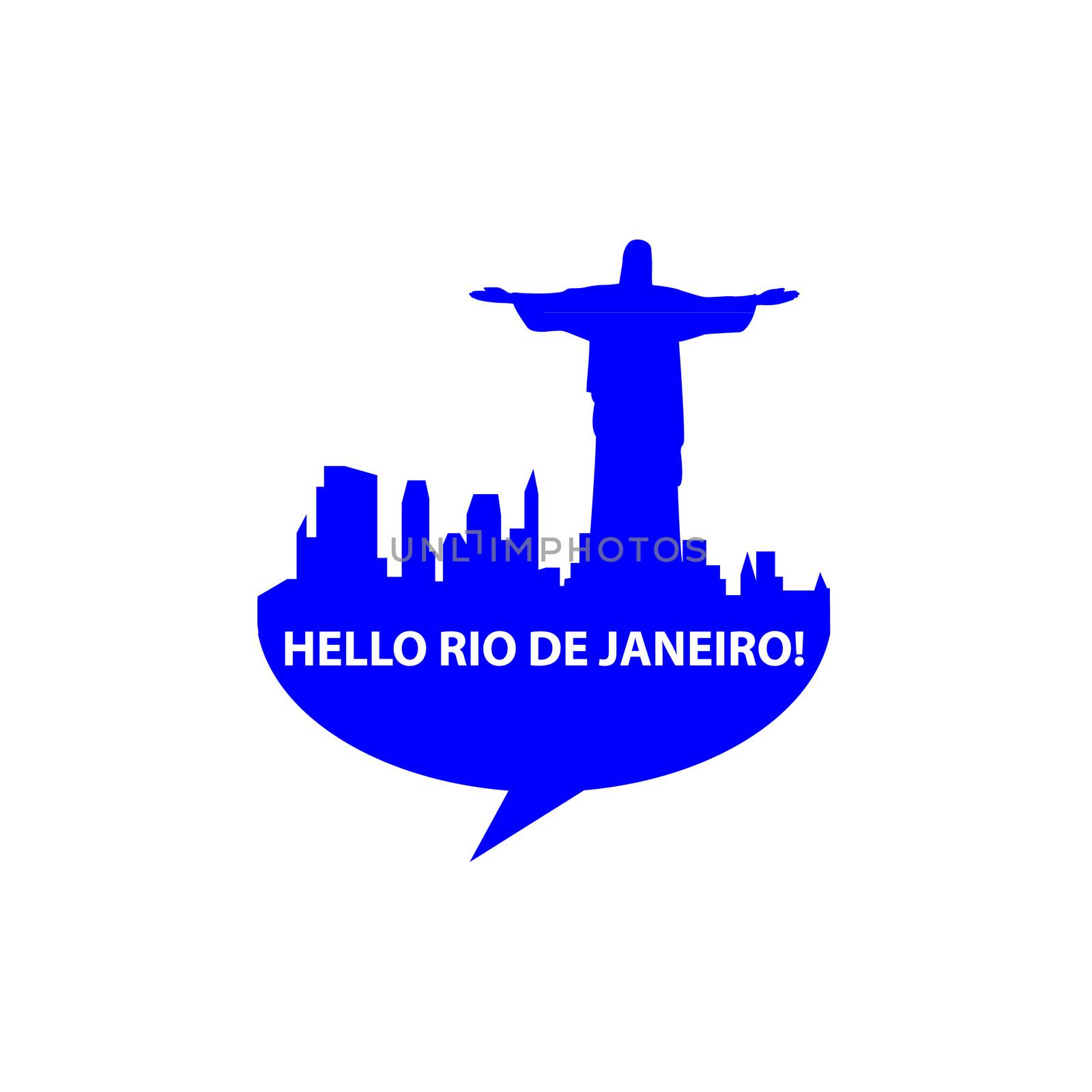 Speech-bubble - Hello Rio de Janeiro!