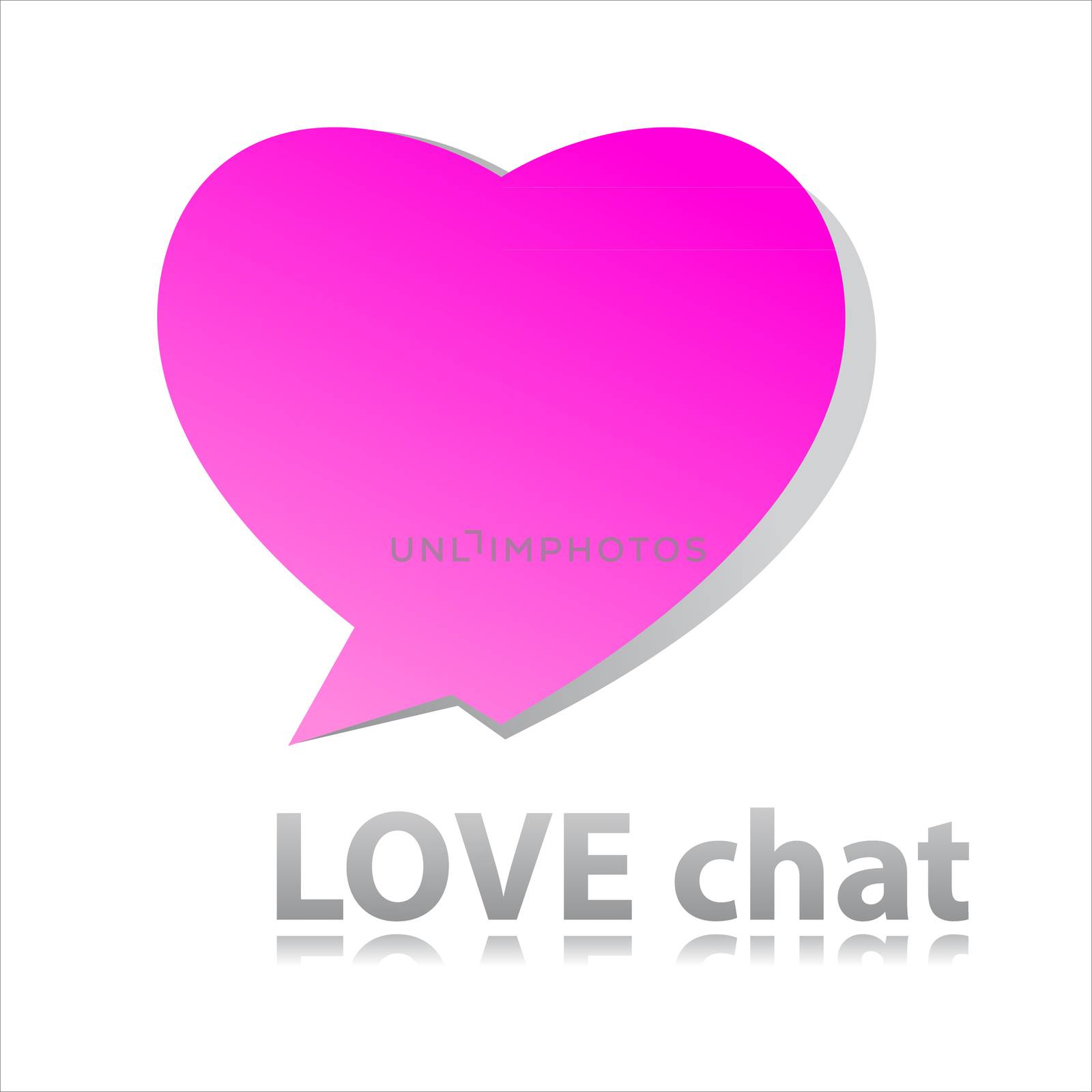Sign of love-chat. Heart - speech-bubble.