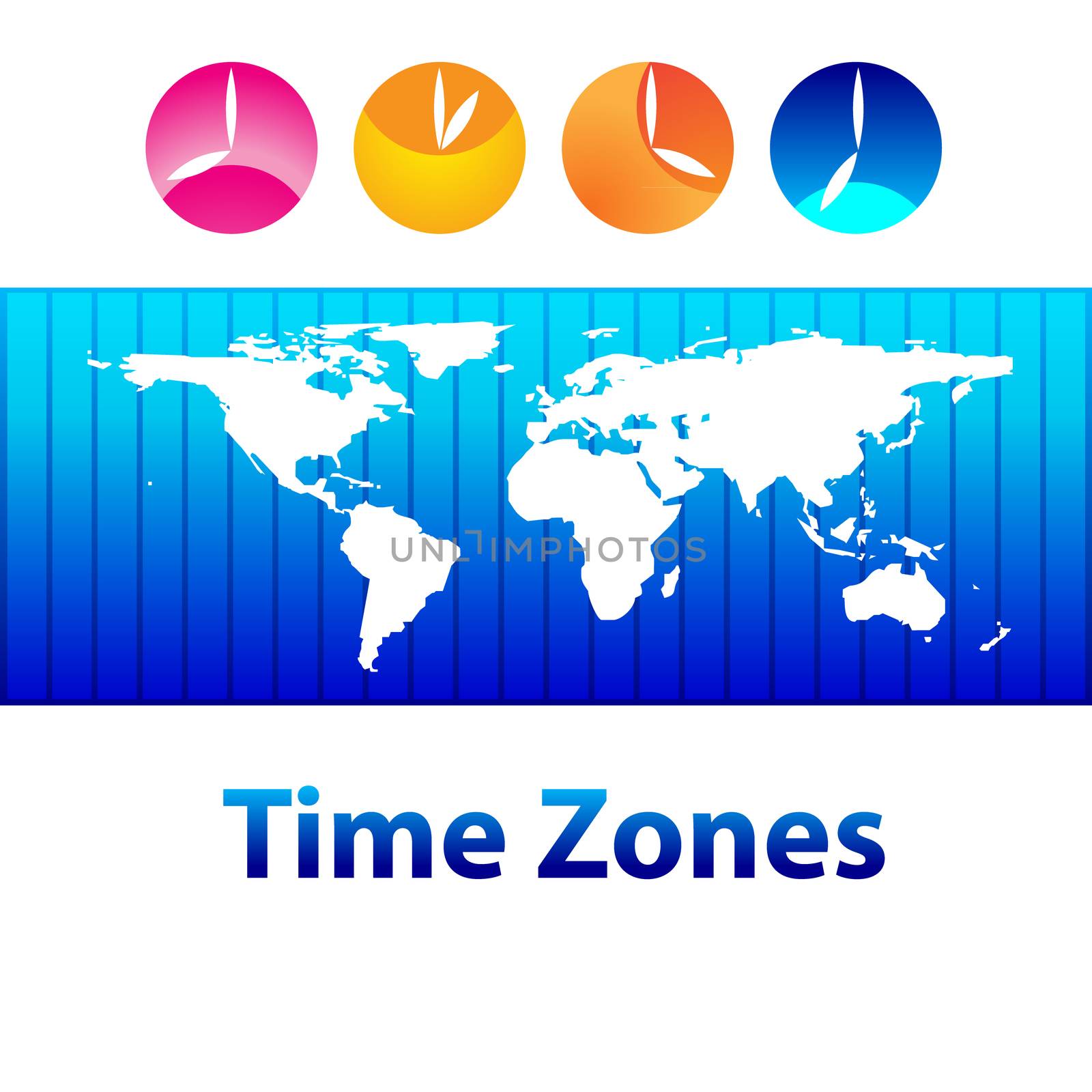 World map and time zones