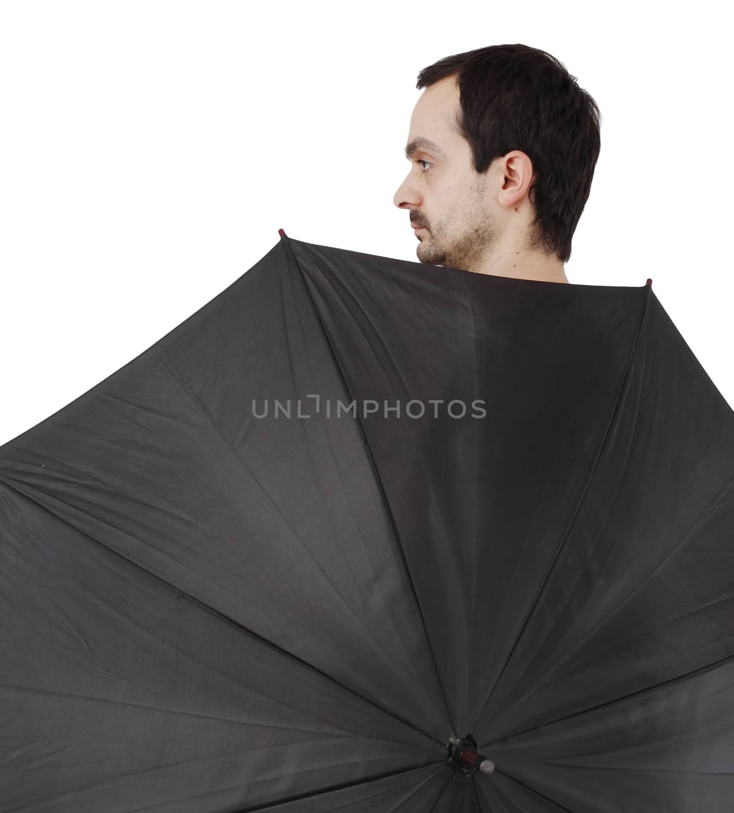Man with umbrella by arosoft