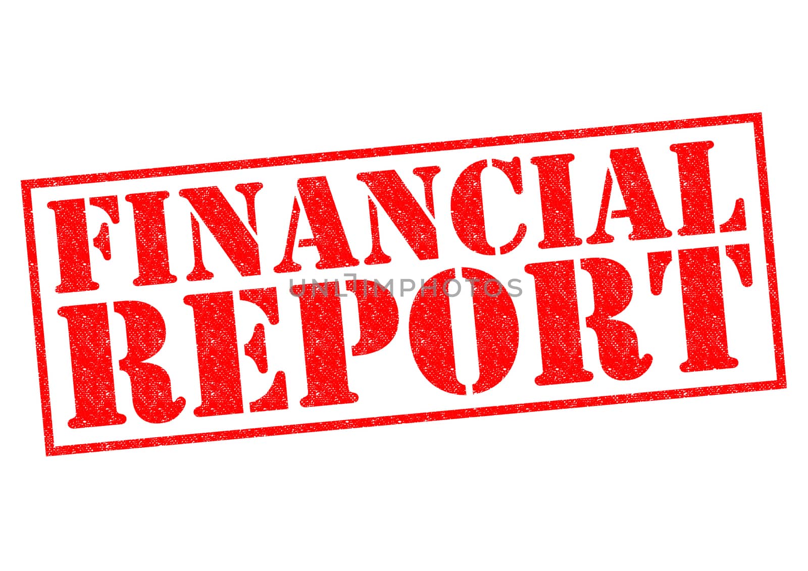 FINANCIAL REPORT red Rubber Stamp over a white background.