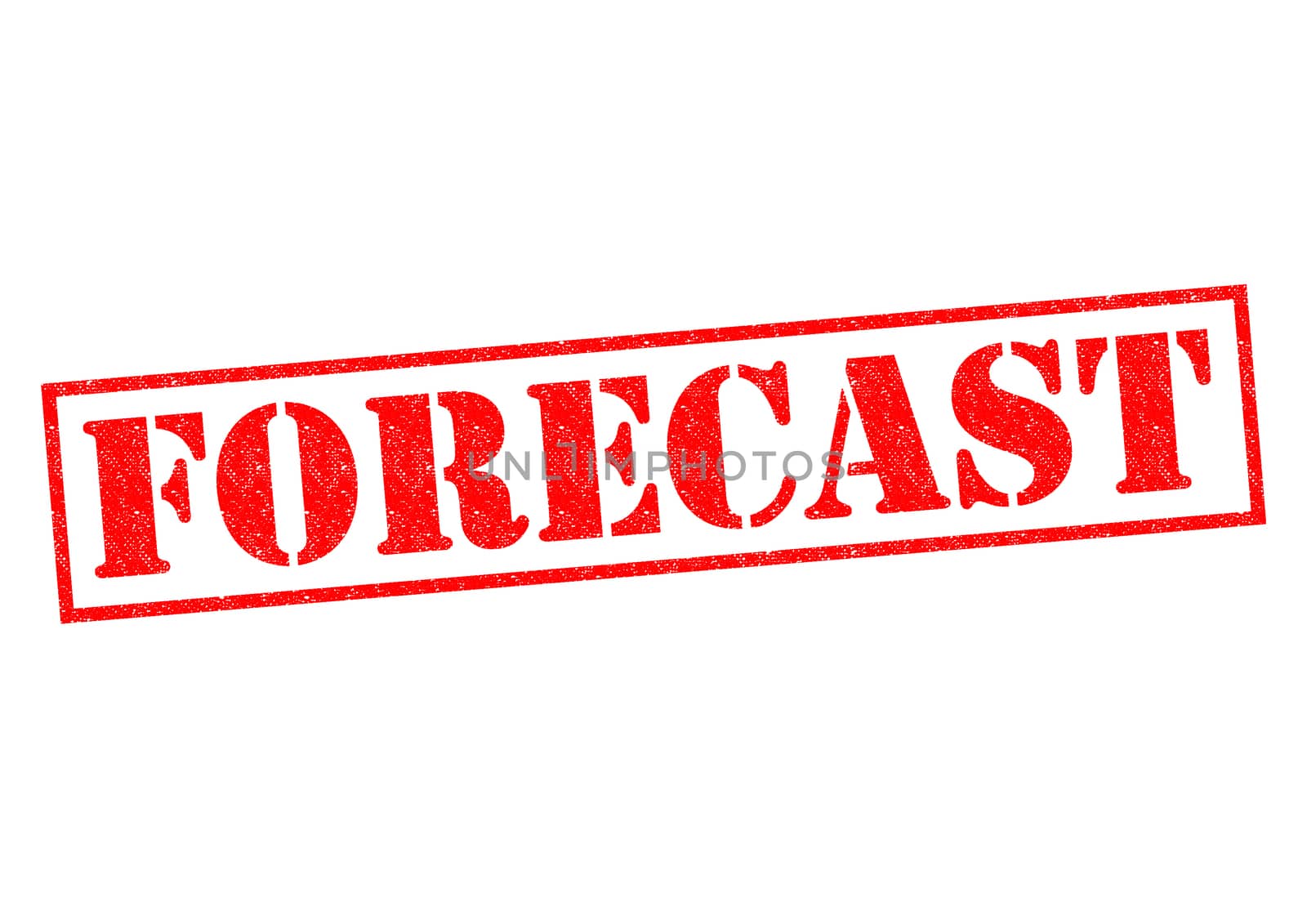 FORECAST red Rubber Stamps over a white background.