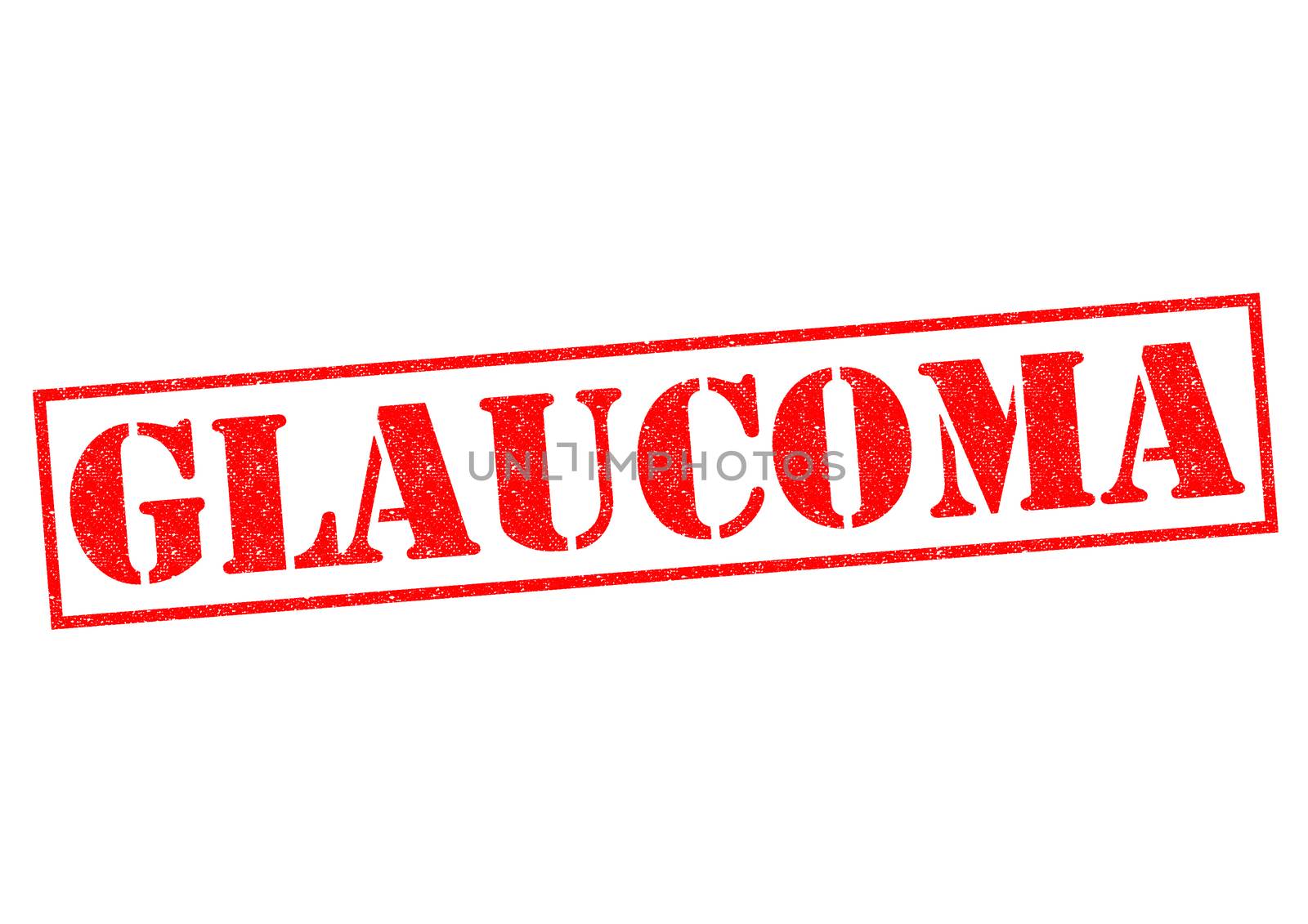 GLAUCOMA red Rubber Stamp over a white background.