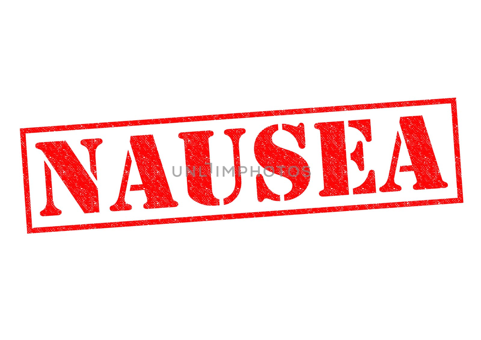 NAUSEA red Rubber Stamp over a white background.