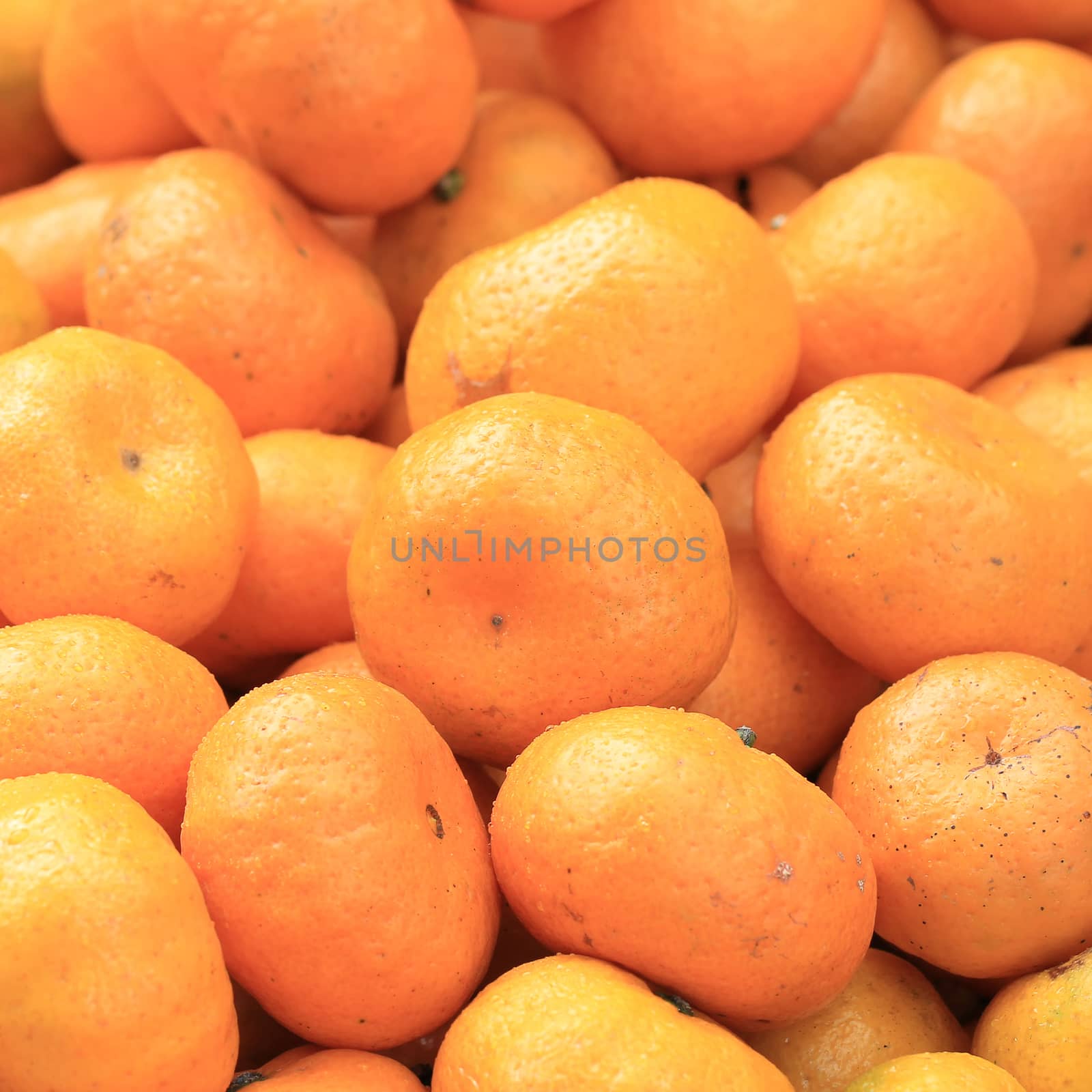 Sweet orange on market tray