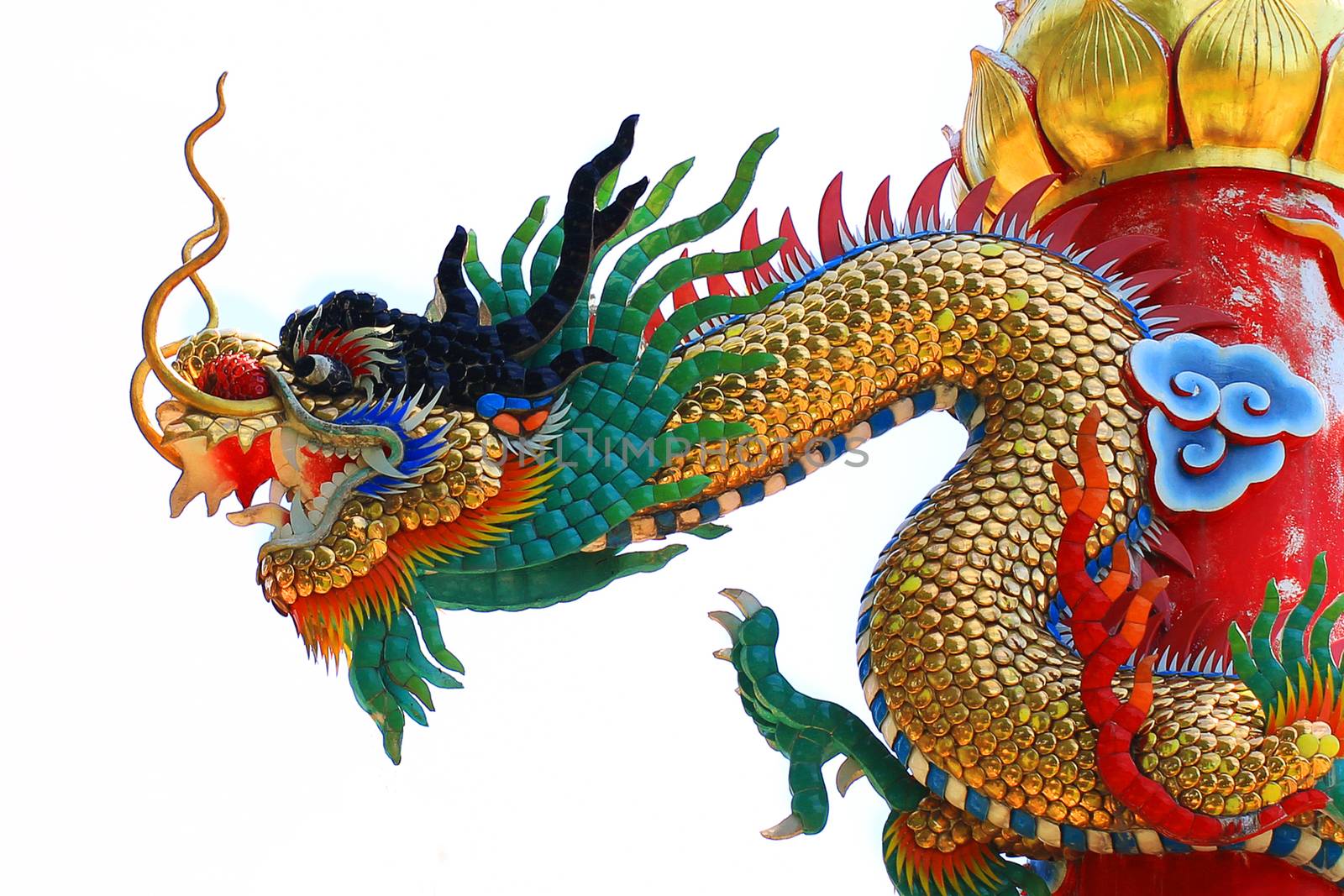 Chinese dragon isolate on white background