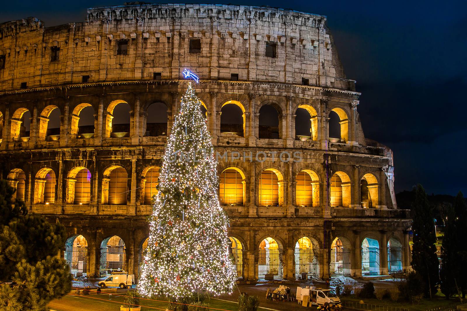 Coliseum of Rome, Italy on christmas by bloodua