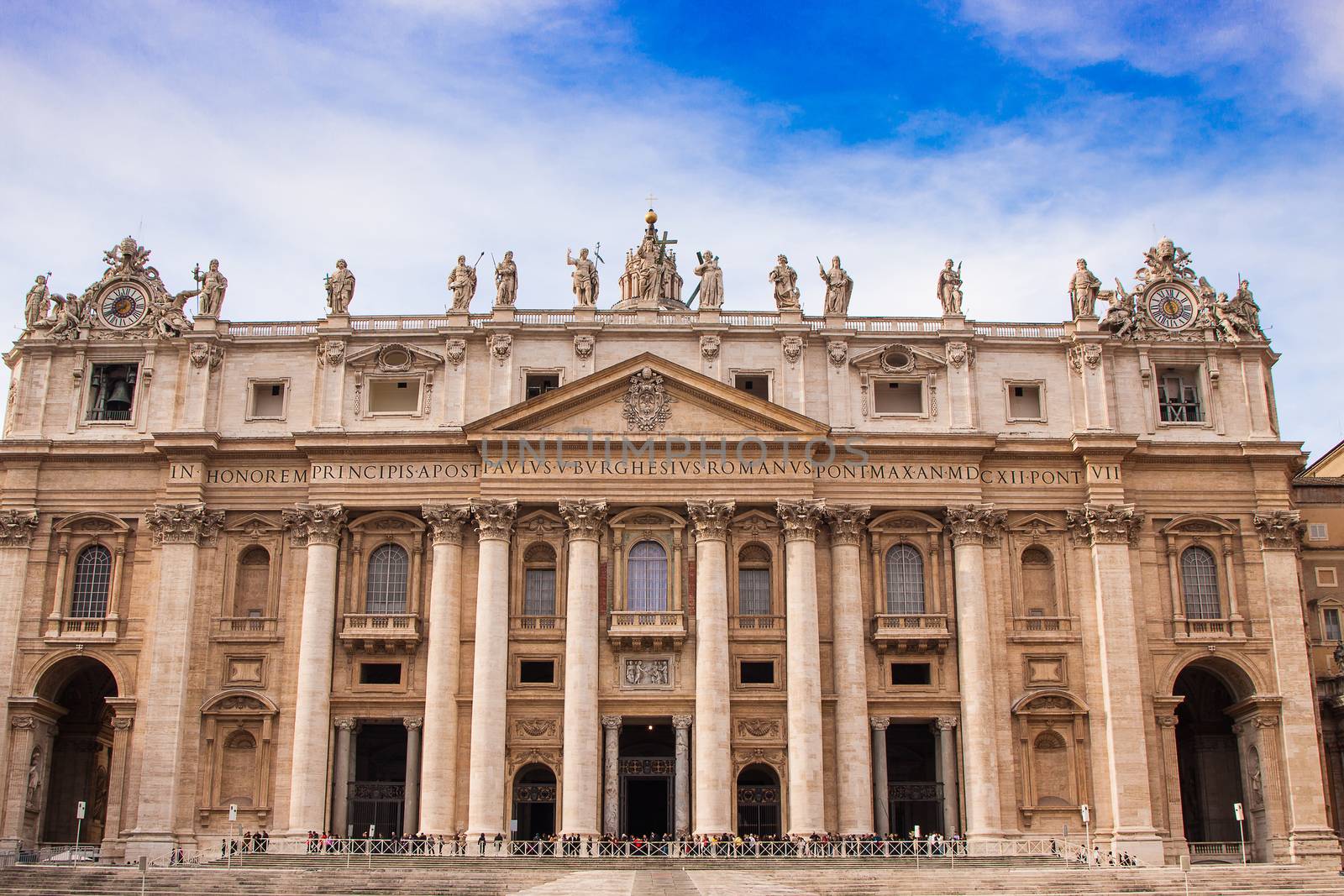 St. Peter's Basilica in Vatican City in Rome, Italy. by bloodua
